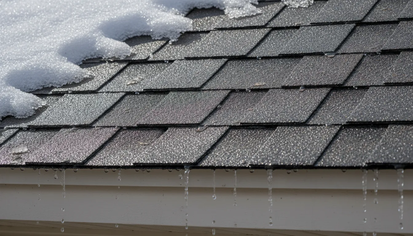 Minnesota roof surface during winter weather