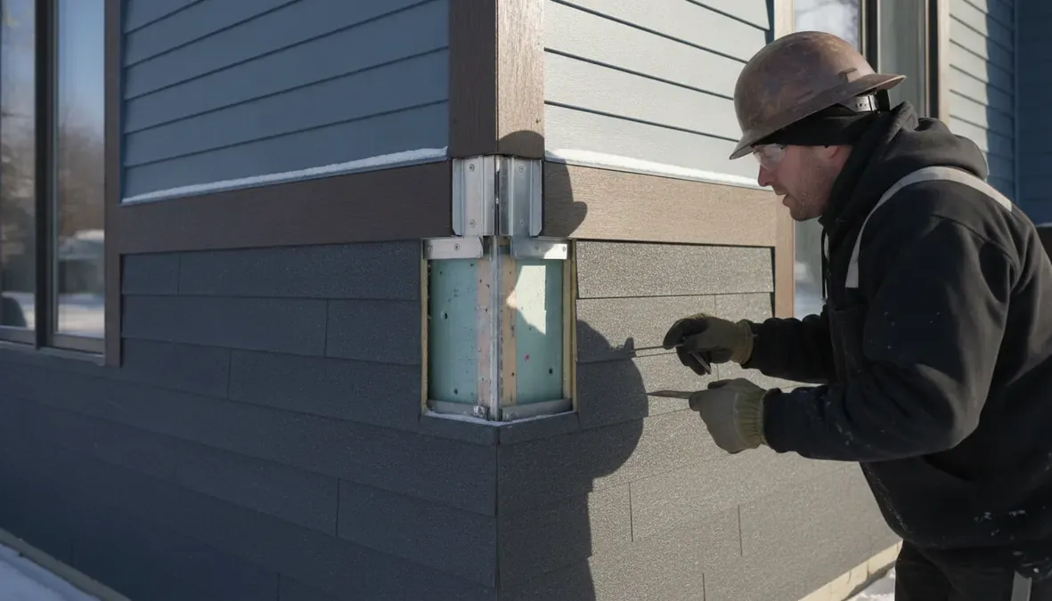 Professional siding installation detail on a Minnesota home