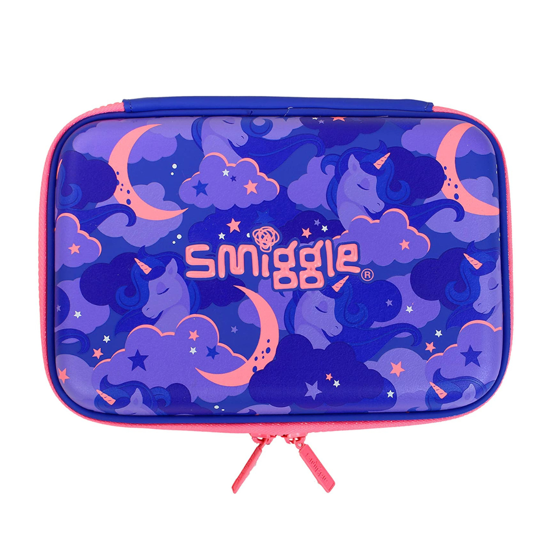 Smiggle Seek Hardtop Pencil Case - Purple Moon