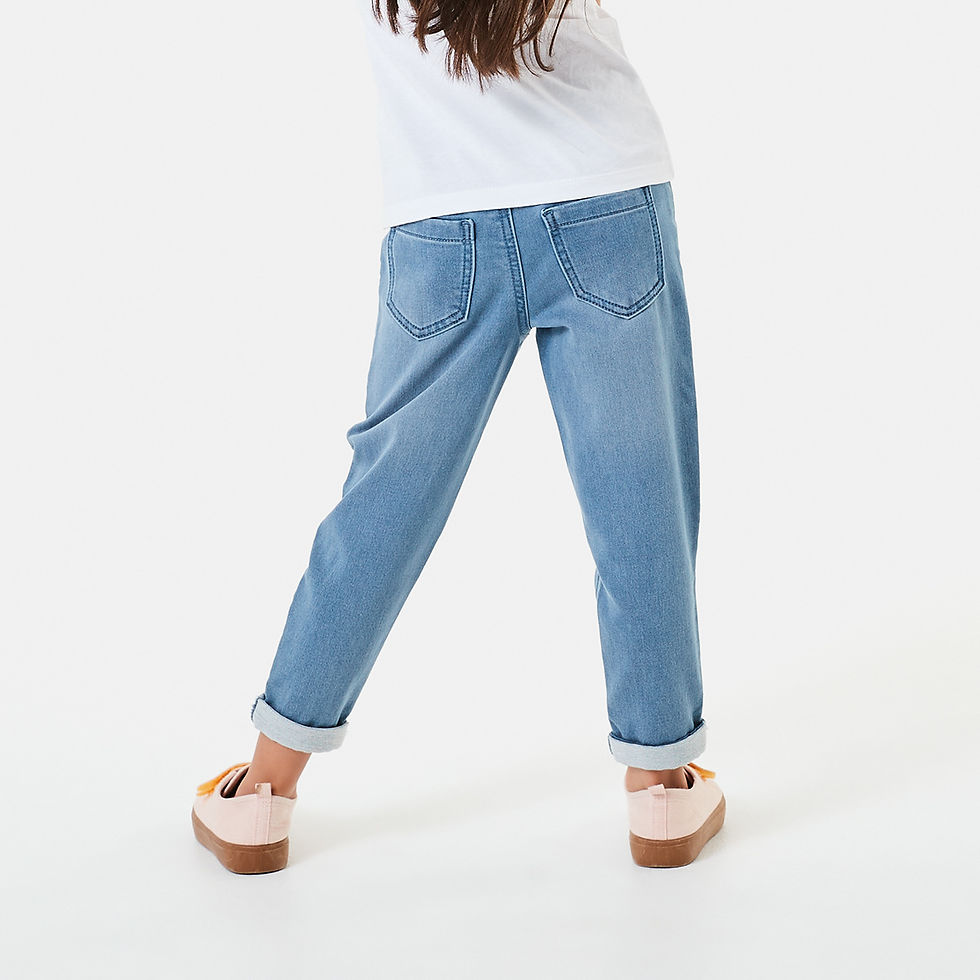 Thumbnail: Girls Knit Denim Jeans