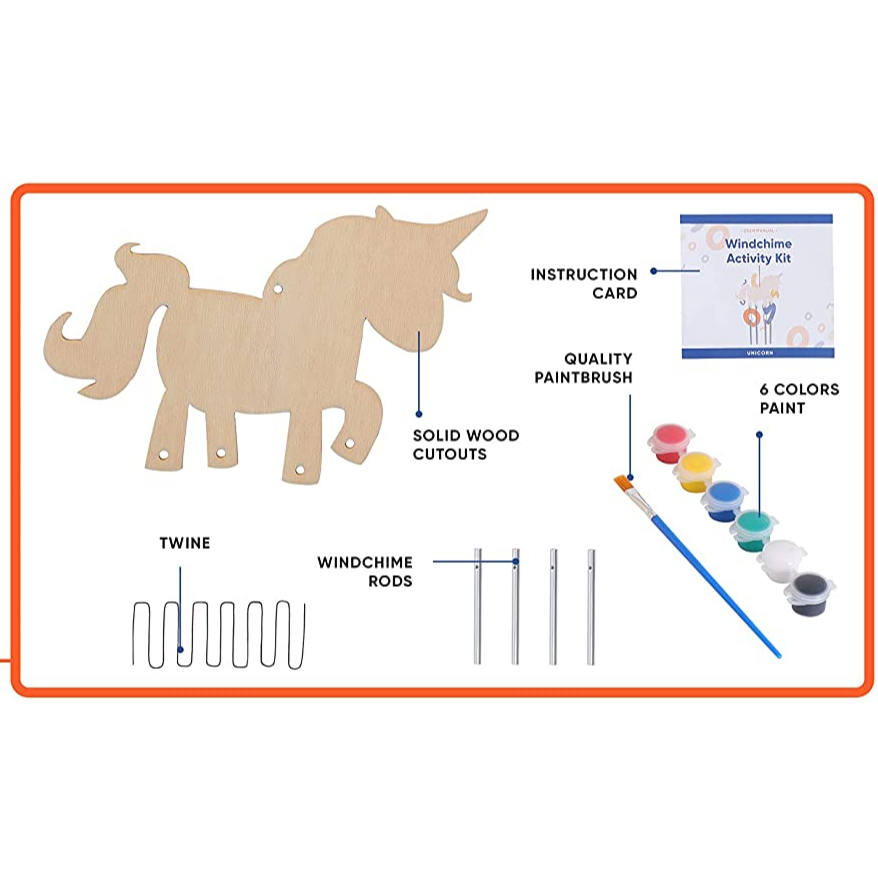 Thumbnail: Assorted Styles - 1 Paint-your-own Wooden Windchimes