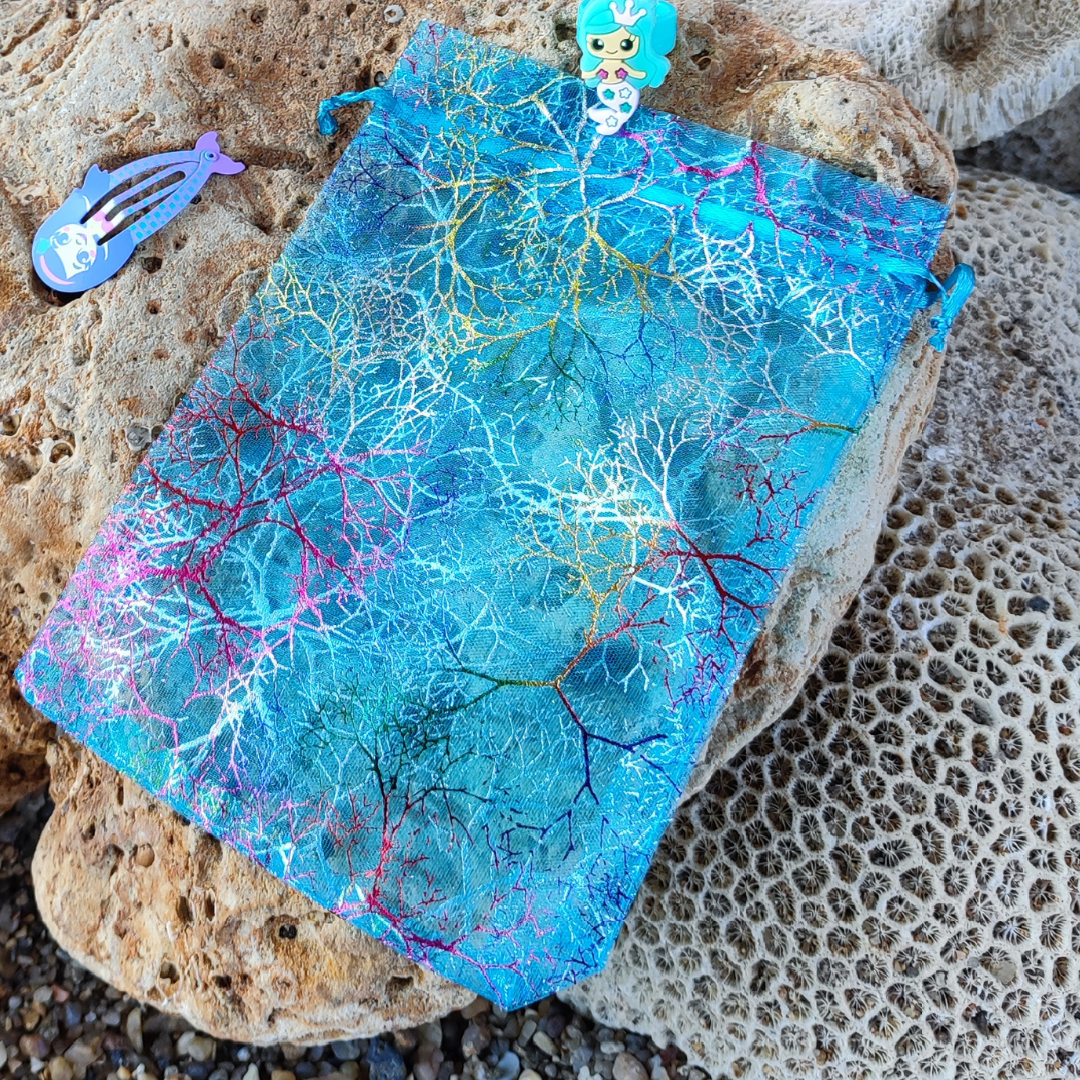 Underwater theme organza loot bag/pouch