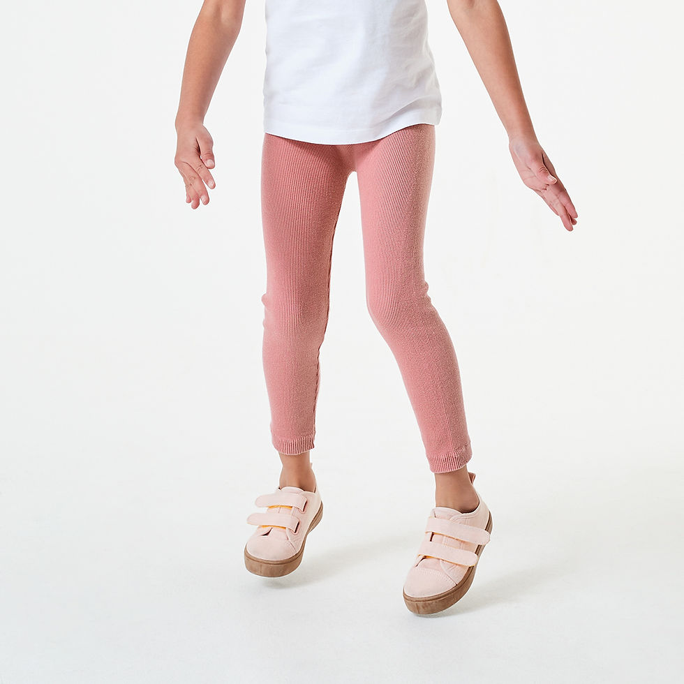 Thumbnail: Girls leggings - Dusty Pink