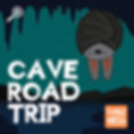 Episode art for Tumble's Cave Road Trip. A bat is hanging upside down in a cave.