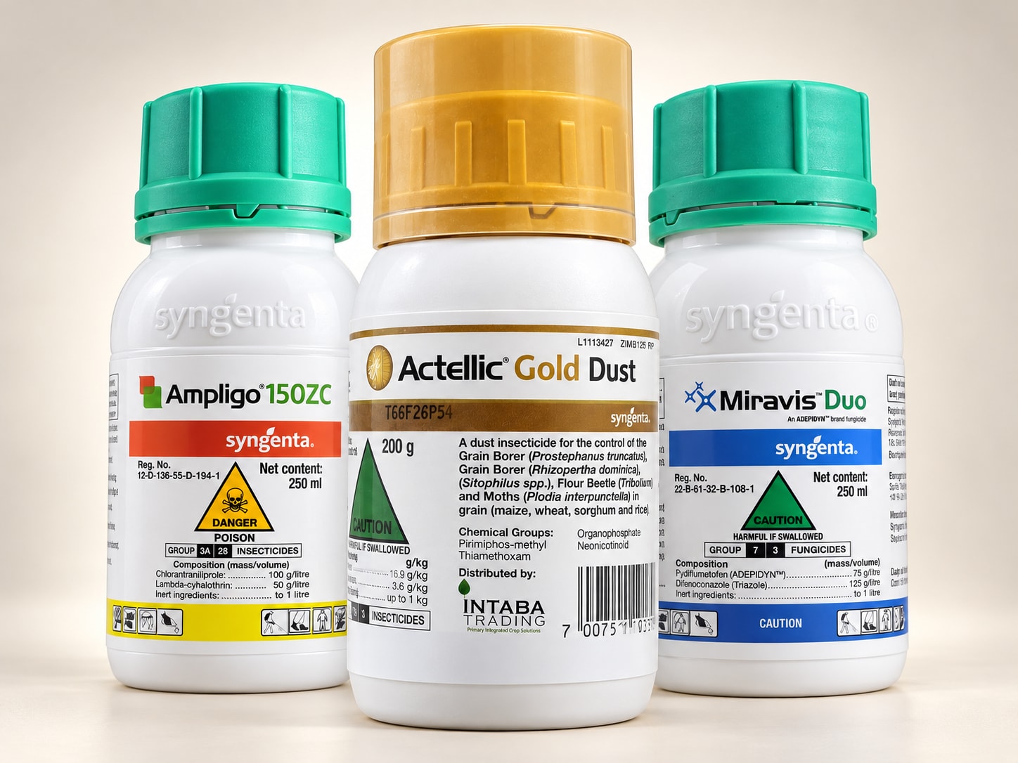 Syngenta Actellic Gold Dust, Ampligo and Miravis Duo