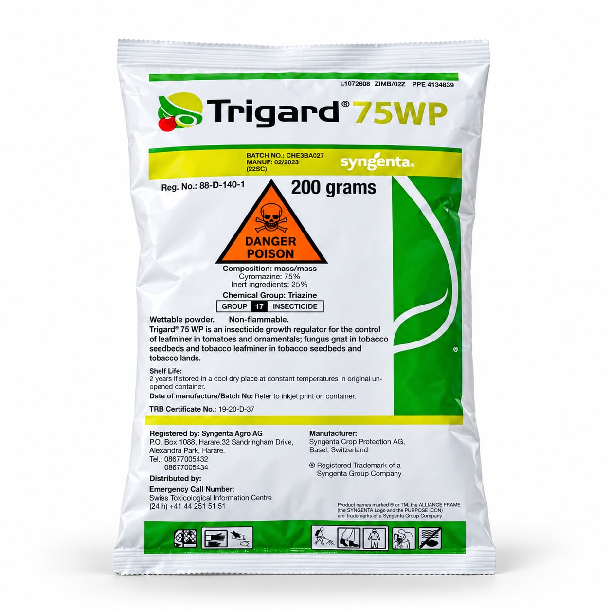Trigard 75 WP pack on a clean white studio background