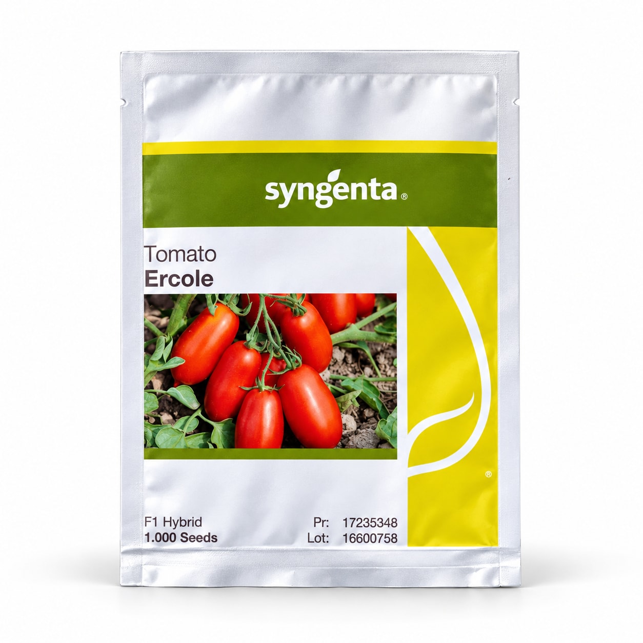 Ercole F1 Tomato pack on a clean white studio background