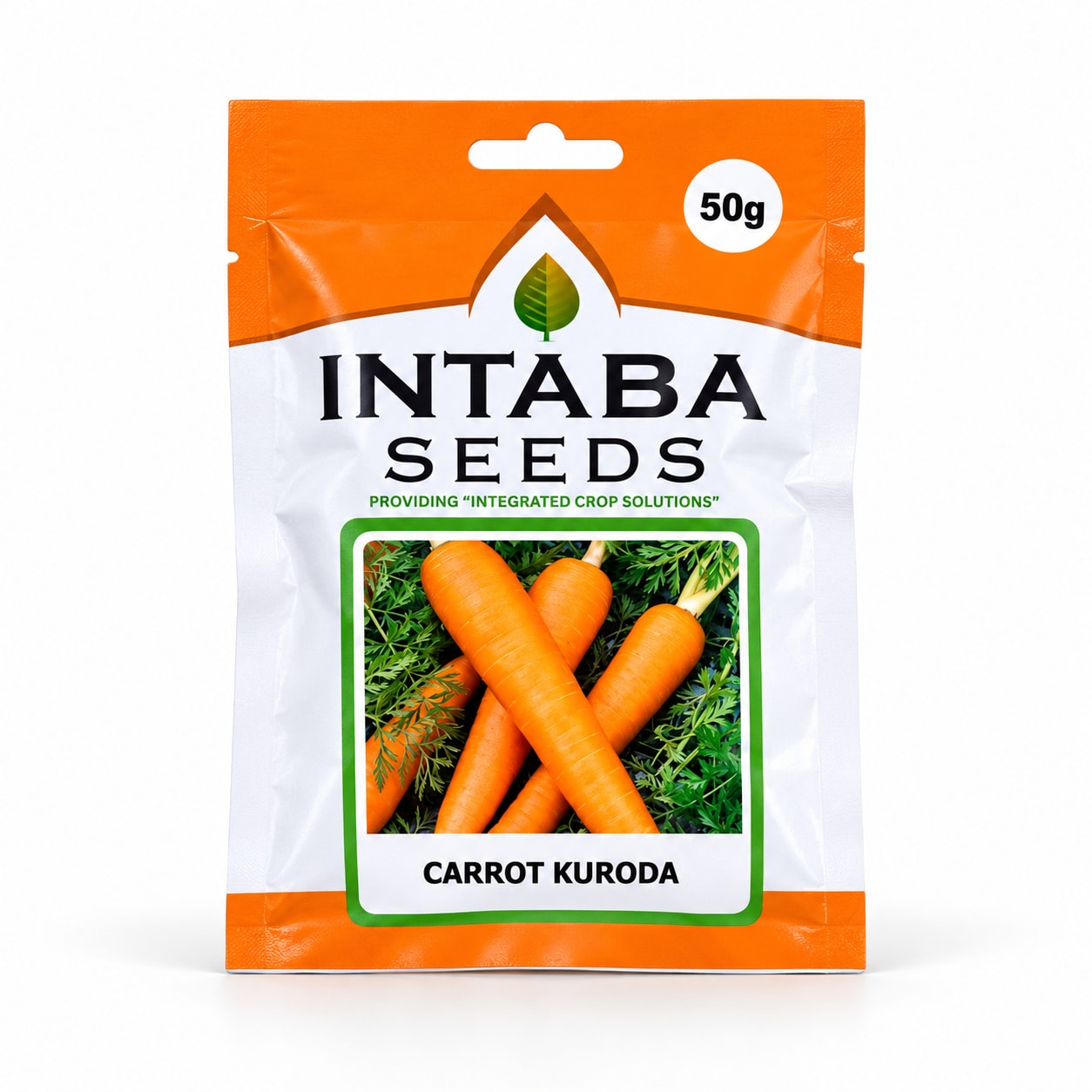 Carrot Kuroda pack on a clean white studio background