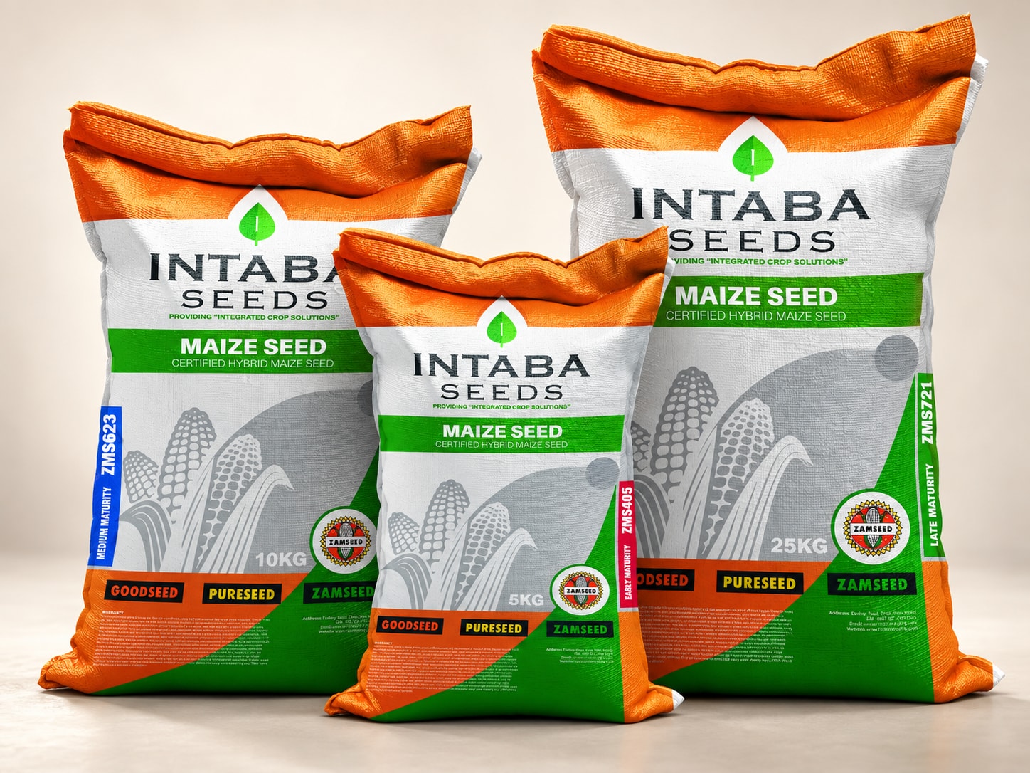 Zamseed ZMS maize seed bags