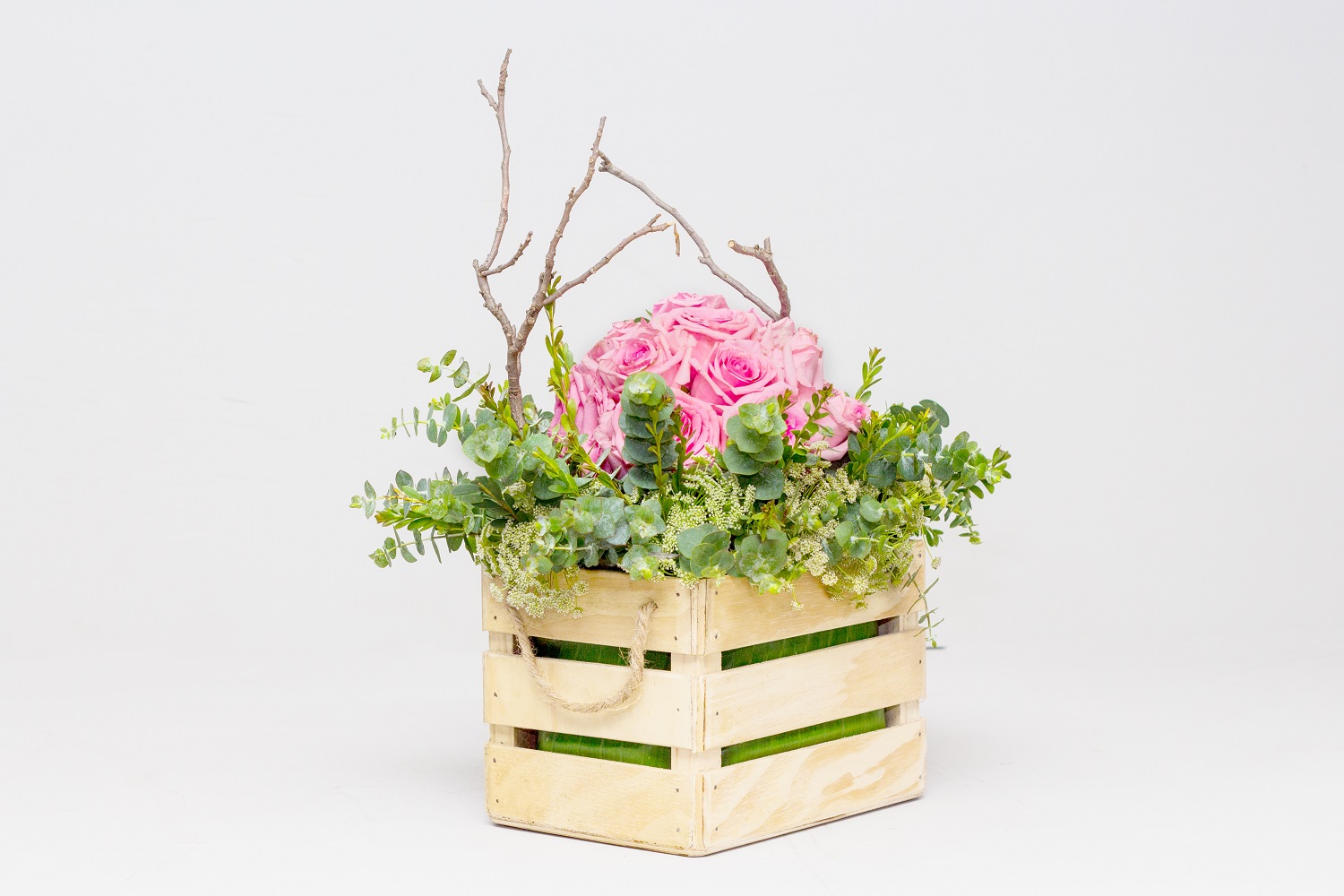 Wooden Crate Flower Arrangement 2