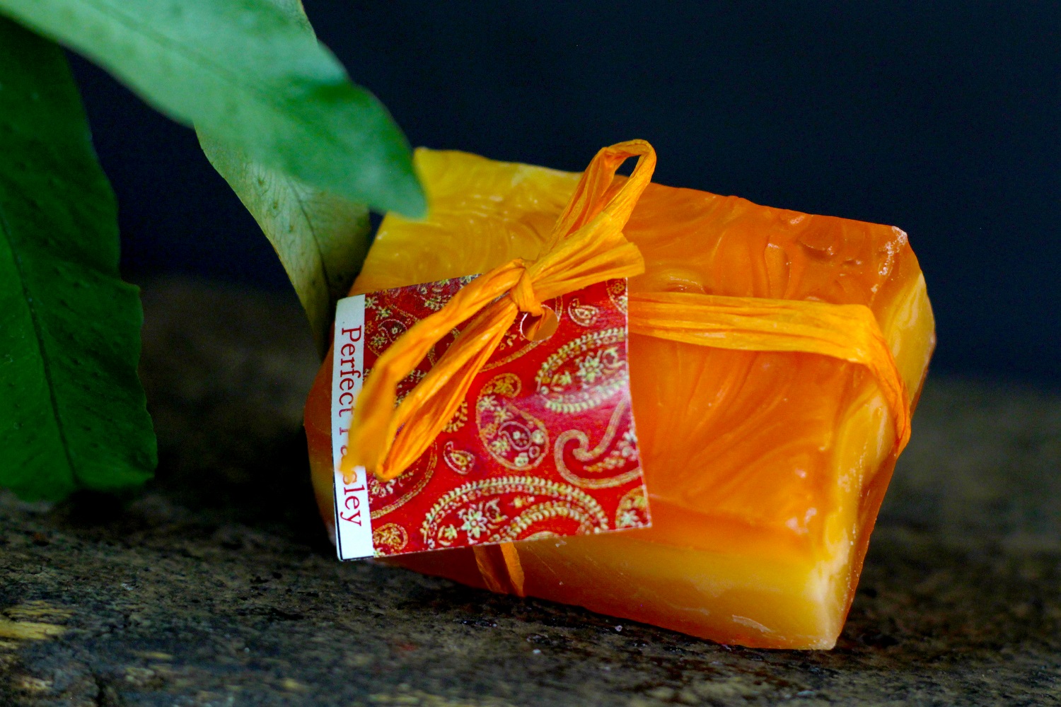 Blood Orange Paisley Soap 2