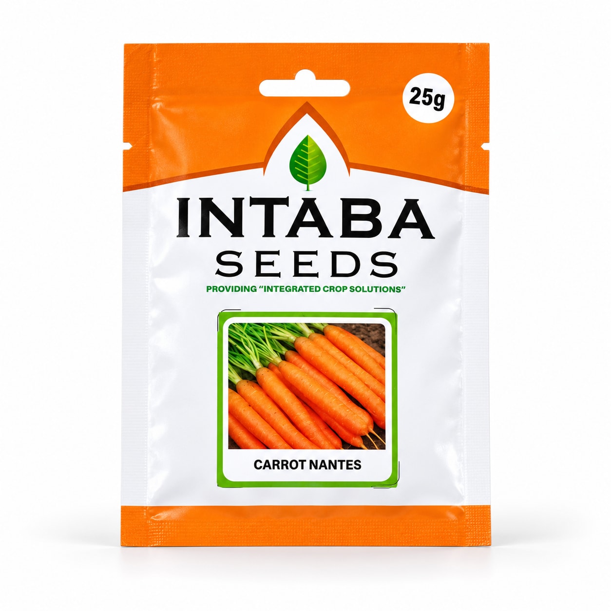 Carrot Nantes pack on a clean white studio background