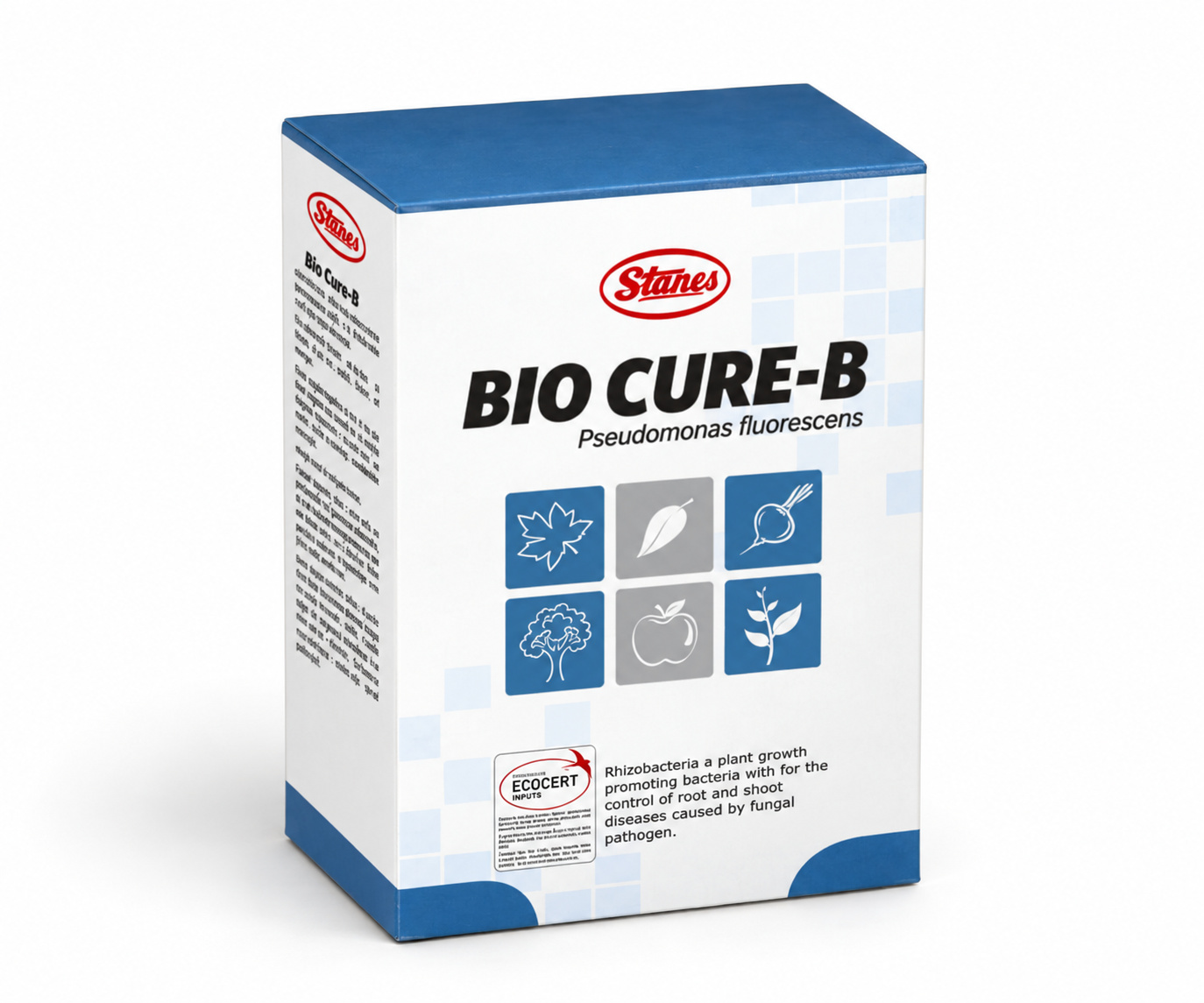 Bio Cure B — upright studio reconstruction from T. Stanes reference; International packaging; Zimbabwe-specific label not verified.