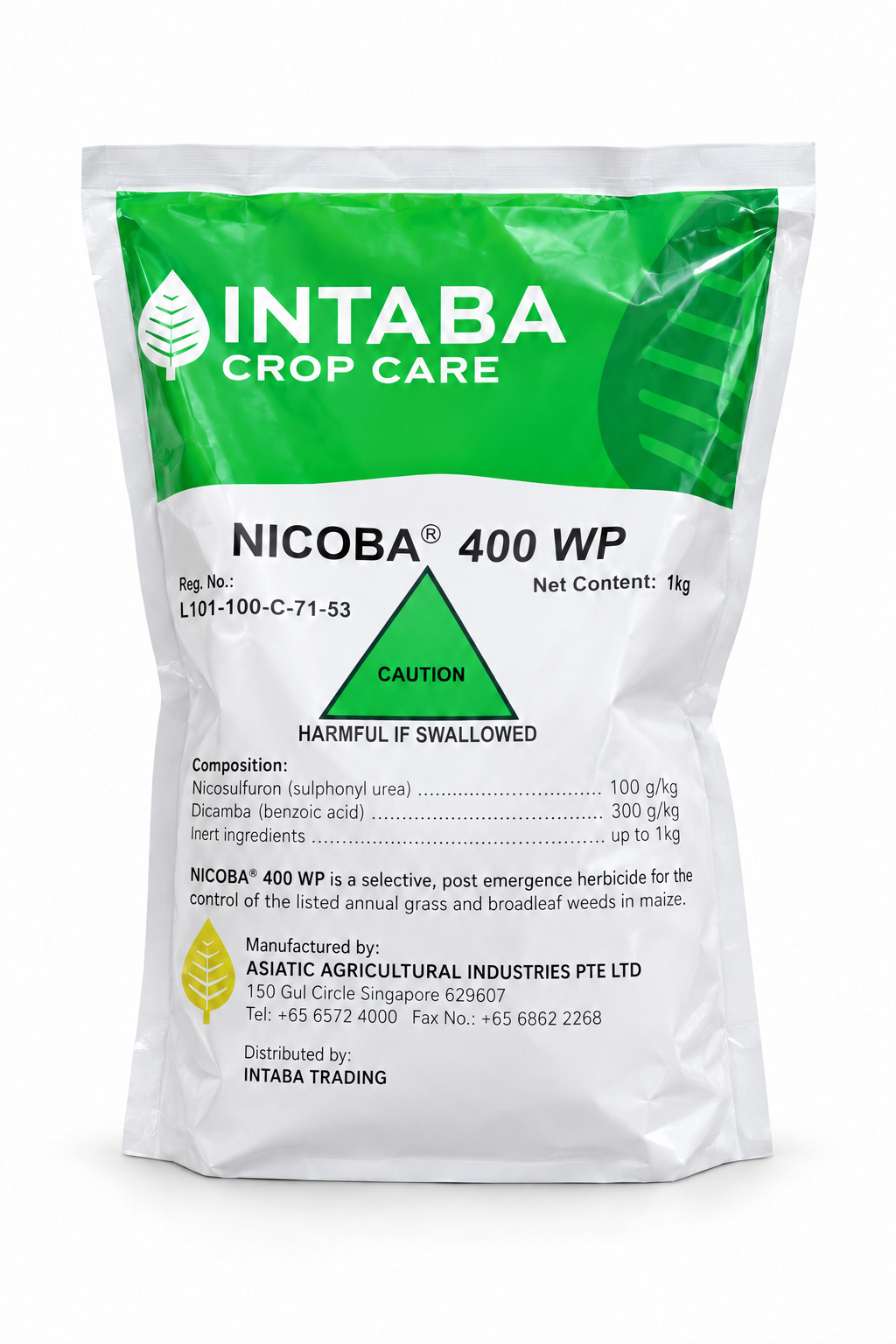 Nicoba — upright studio reconstruction from Intaba Crop Care reference; Zimbabwe.