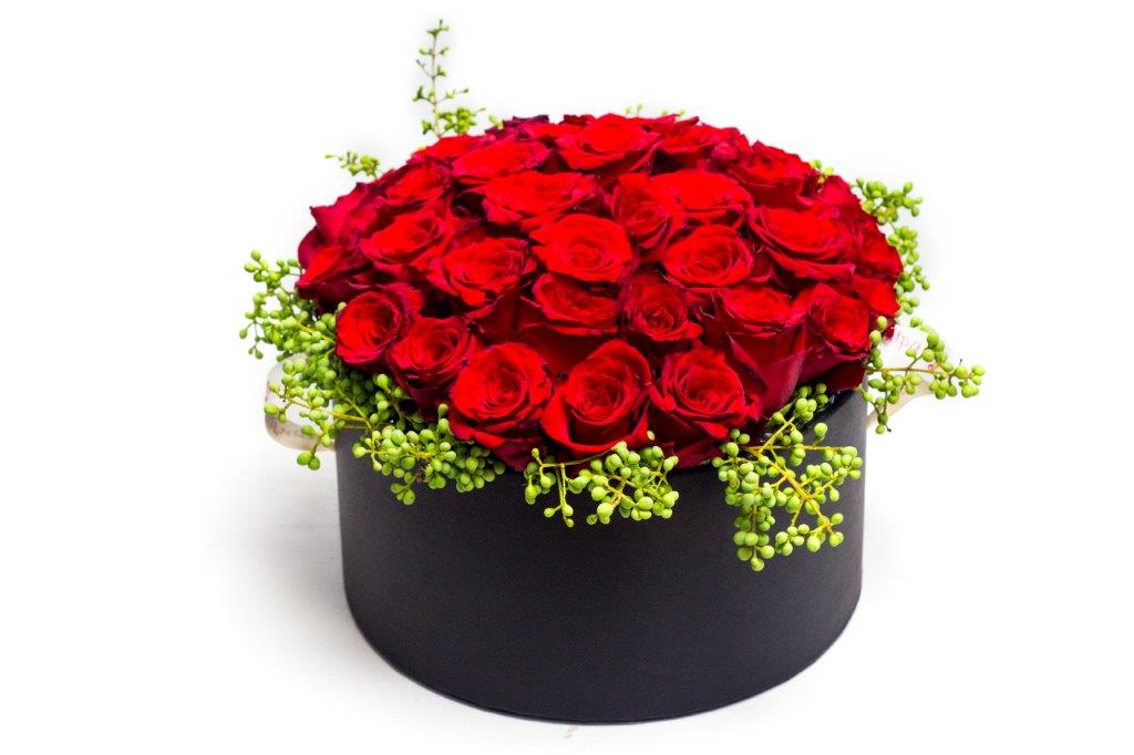 Hat Box Flower Arrangement 2