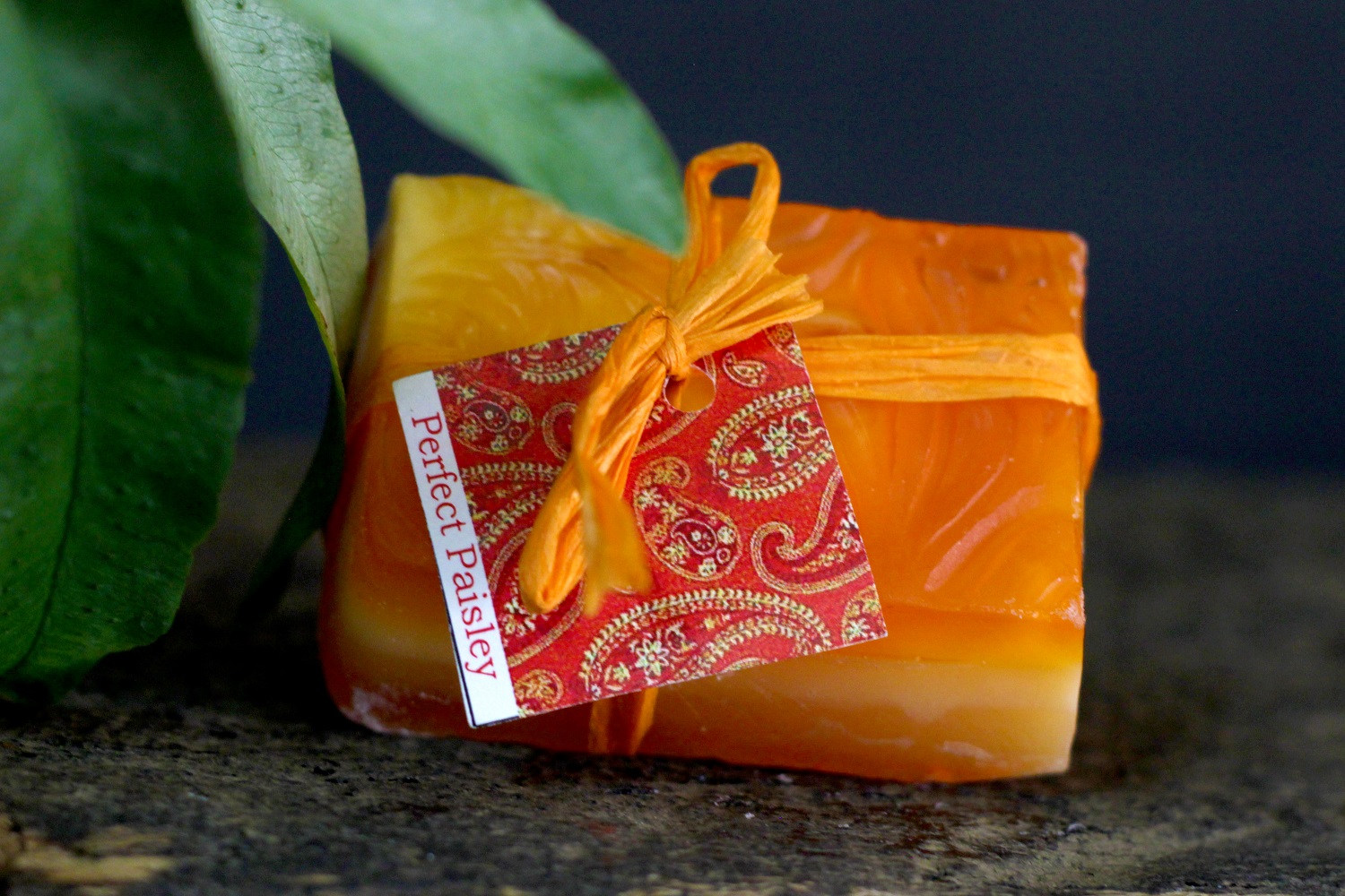 Blood Orange Paisley Soap