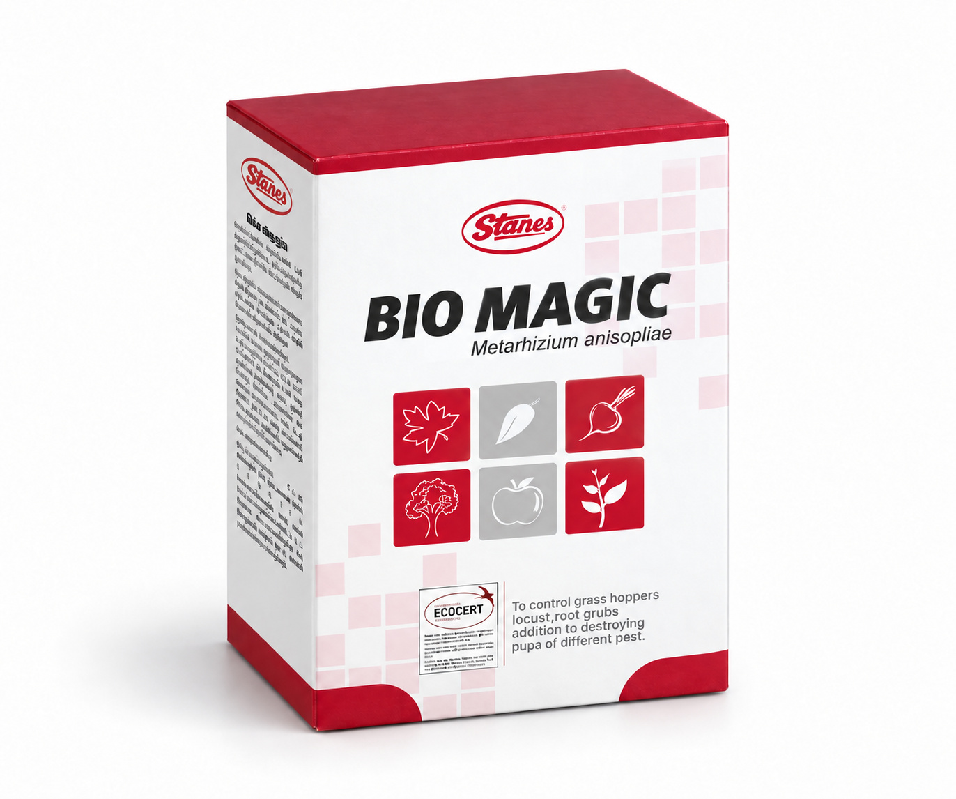 Bio Magic — upright studio reconstruction from T. Stanes reference; International packaging; Zimbabwe-specific label not verified.