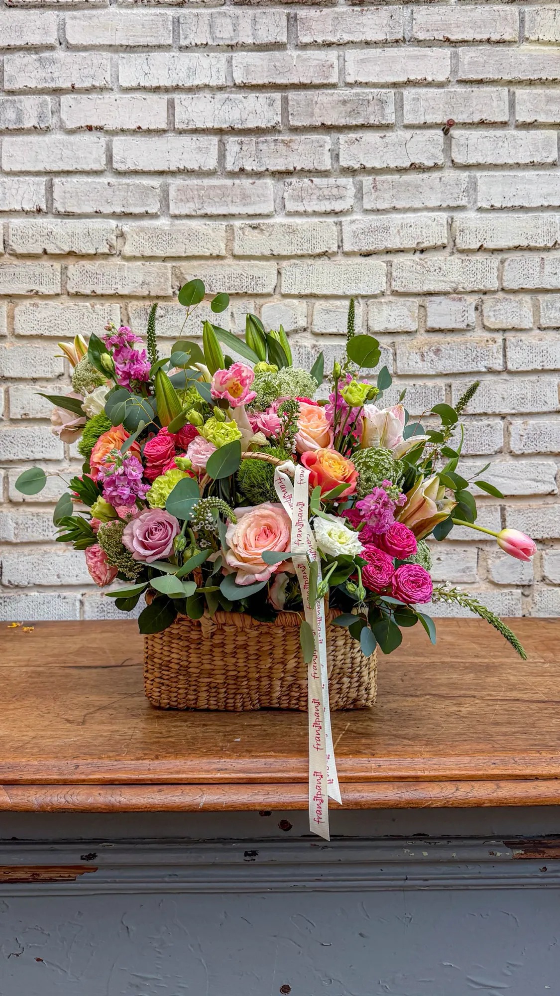 English Country Garden Basket