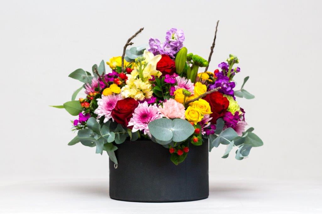 Hat Box Flower Arrangement 3