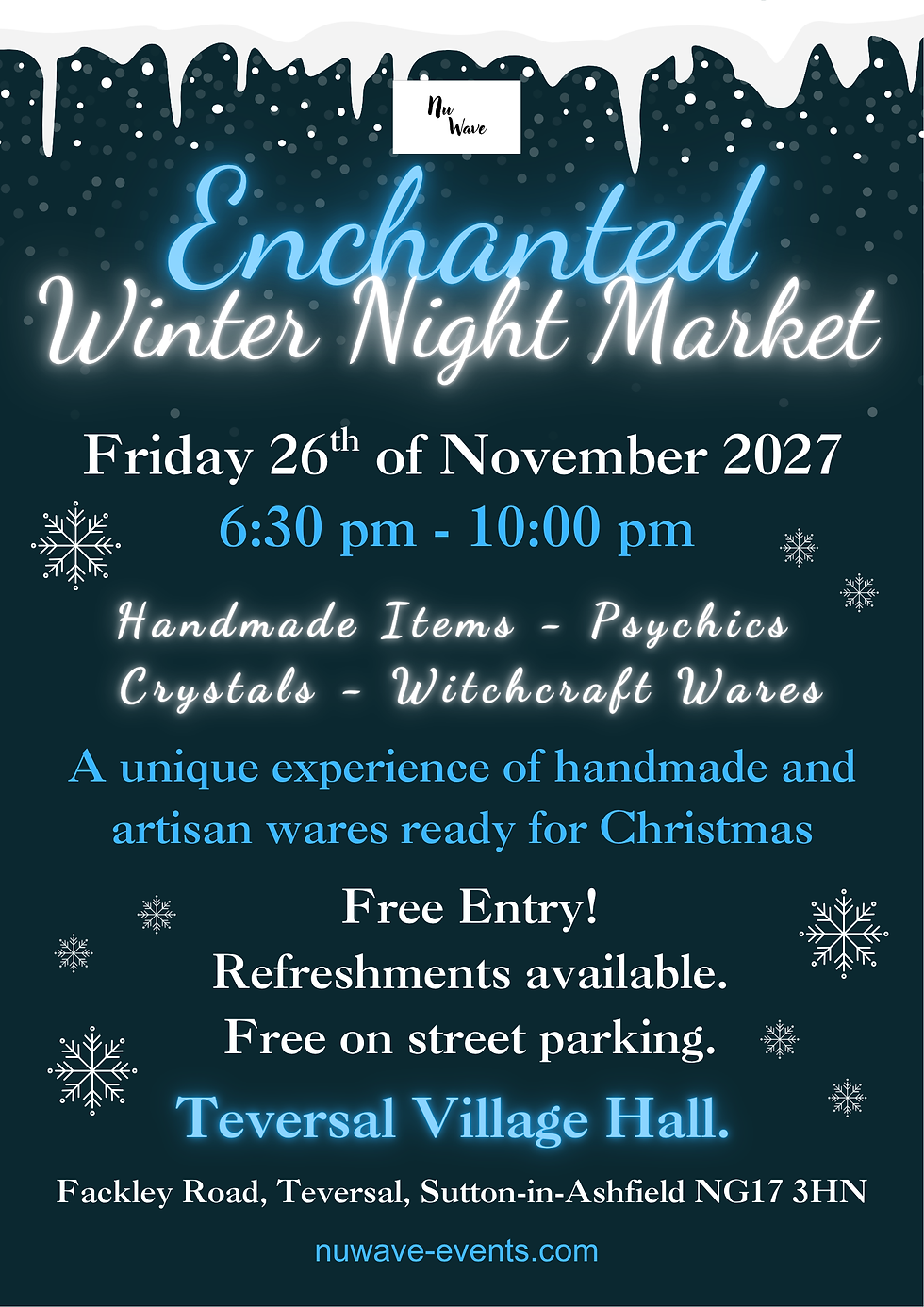 Enchanted Winter Night Market @ Teversal Village Hall 2027