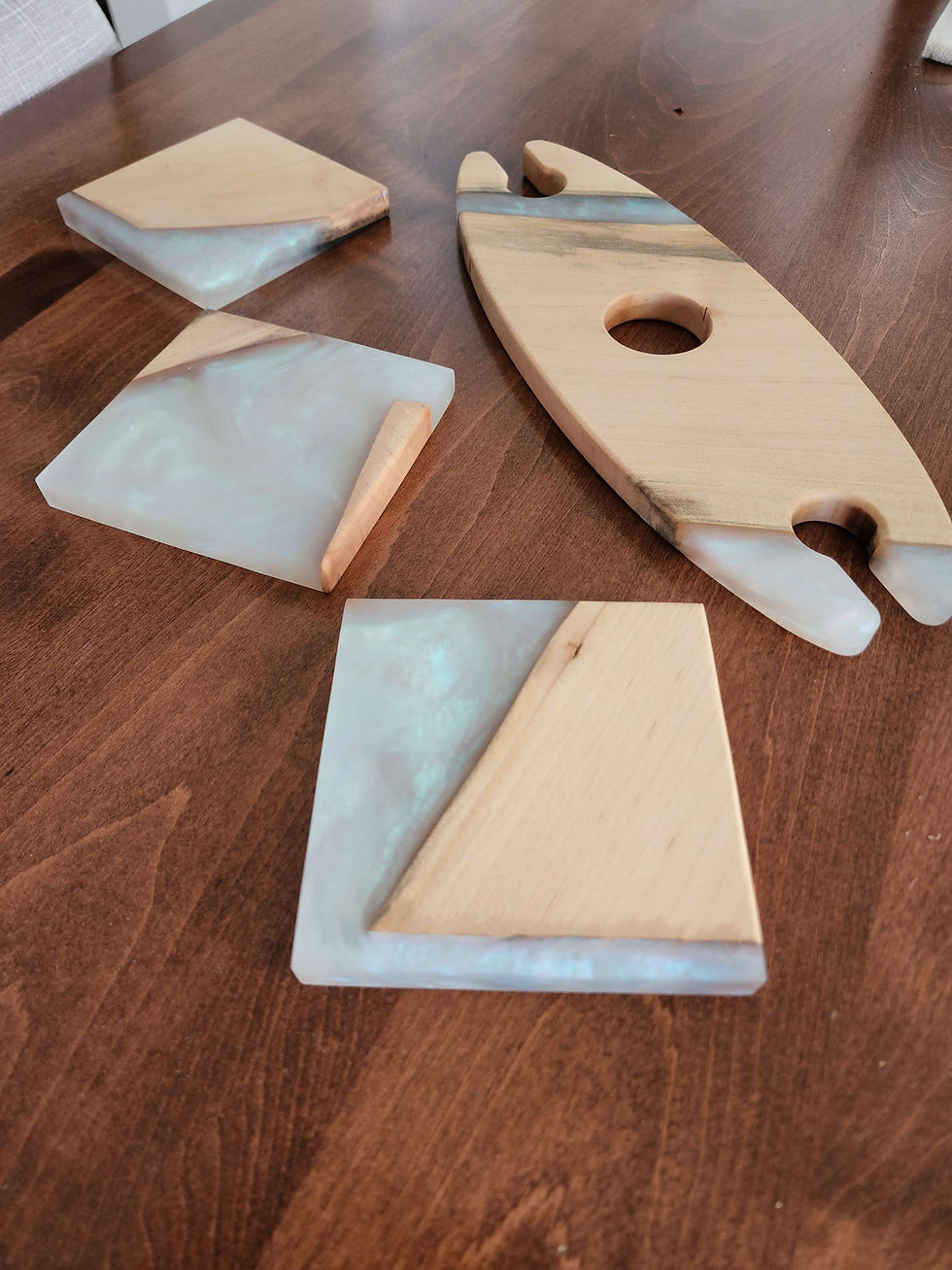Thumbnail: Wine Caddy and Coaster Set