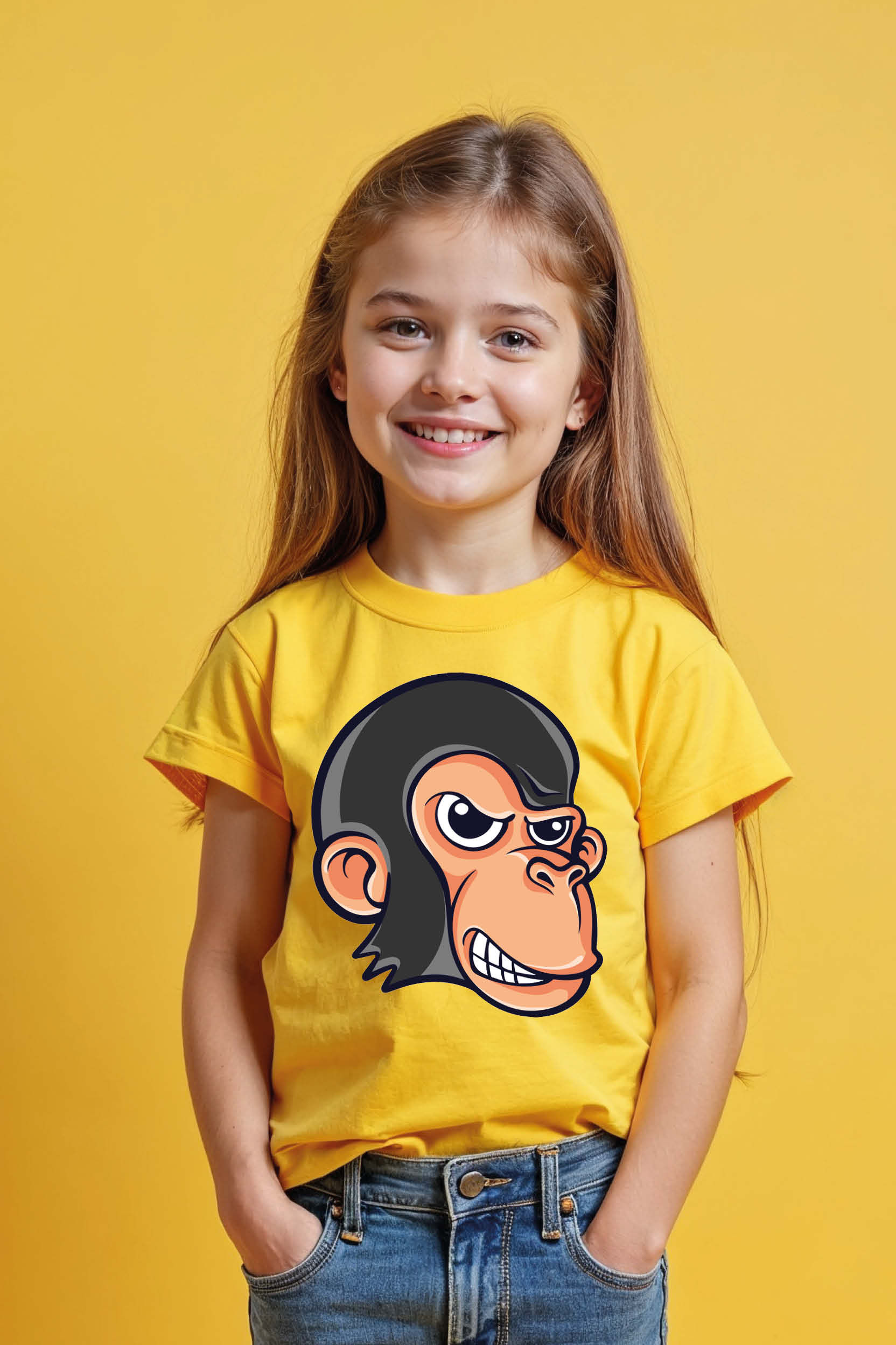 Grumpy Monkey Cartoon Tee Cool Cool Cartoon Kids T-Shirt – Print Print Design