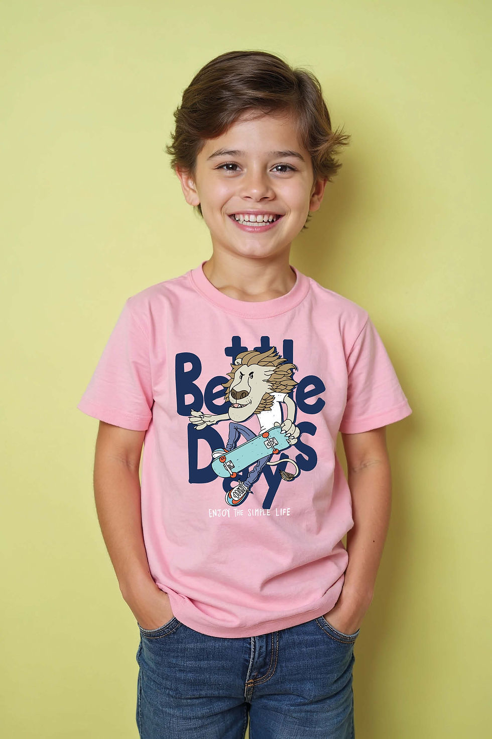 Thumbnail: Reay To Skate Cartoon Premium Typography Print T-Shirt for Kids – Quote Print