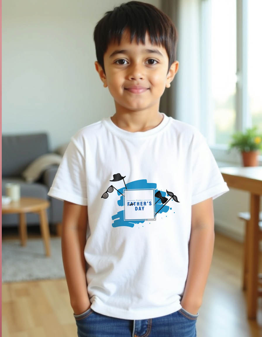 Thumbnail: Happy Fathers day Unisex printed graphic t shirt