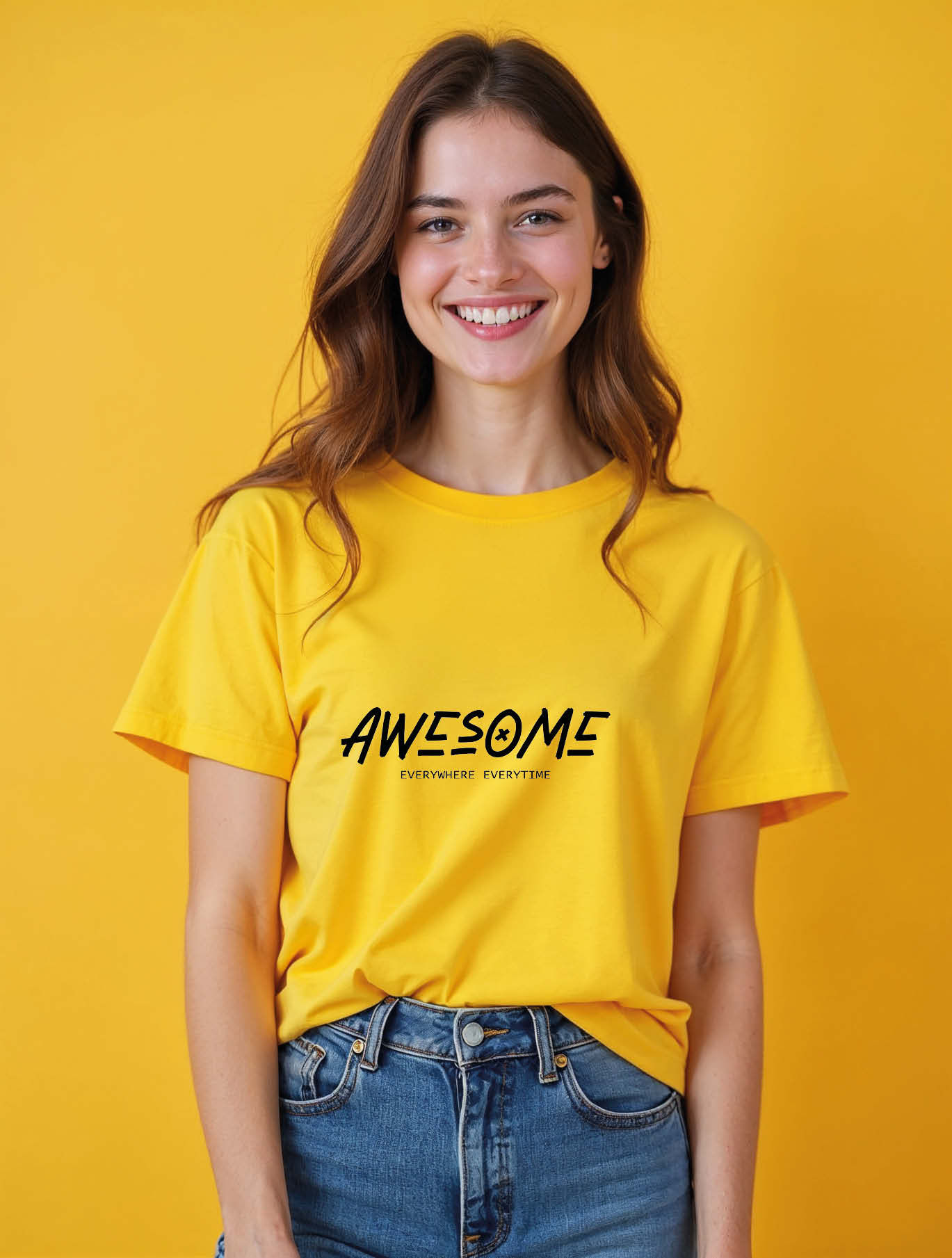 awesome everywhere everytime Classic Women’s Printed Streetwear T-Shirt – Sale
