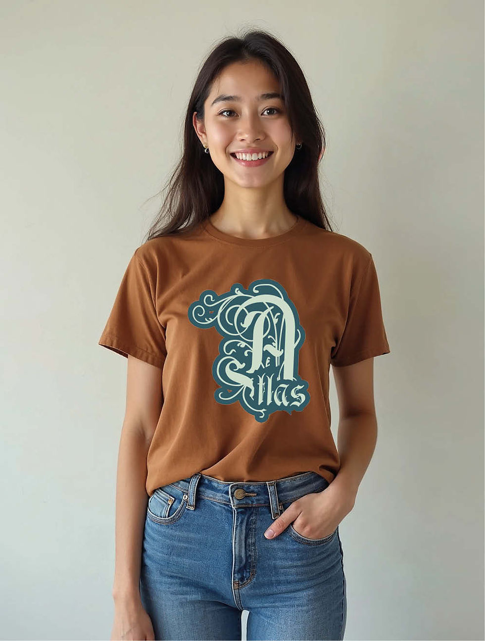 Thumbnail: Gothic Swirl Dallas Trendy Women’s Printed Graphic Streetwear T-Shirt