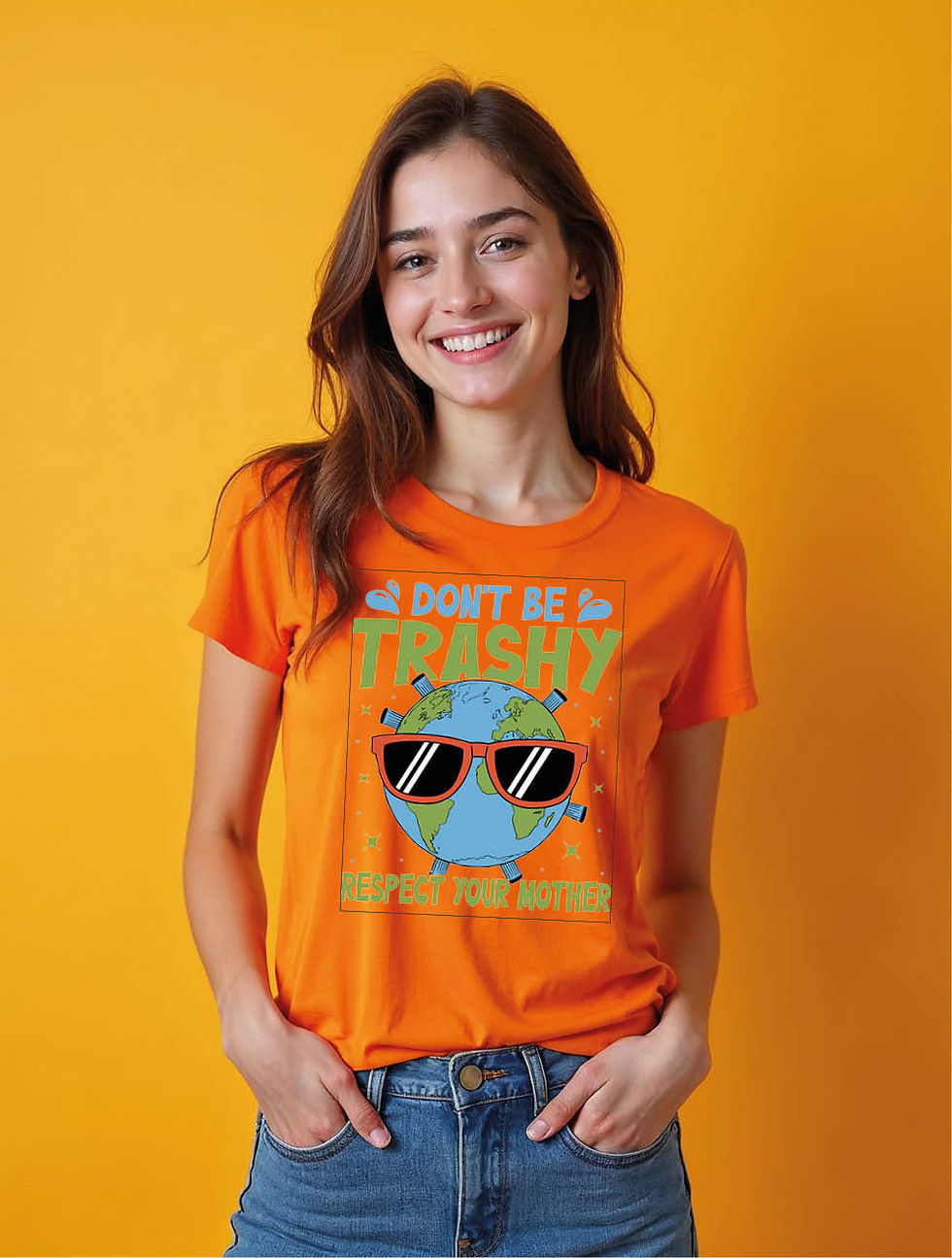 Thumbnail: Dont be trashy respect your mother Urban Women’s Typography T-Shirt – Hot Deal