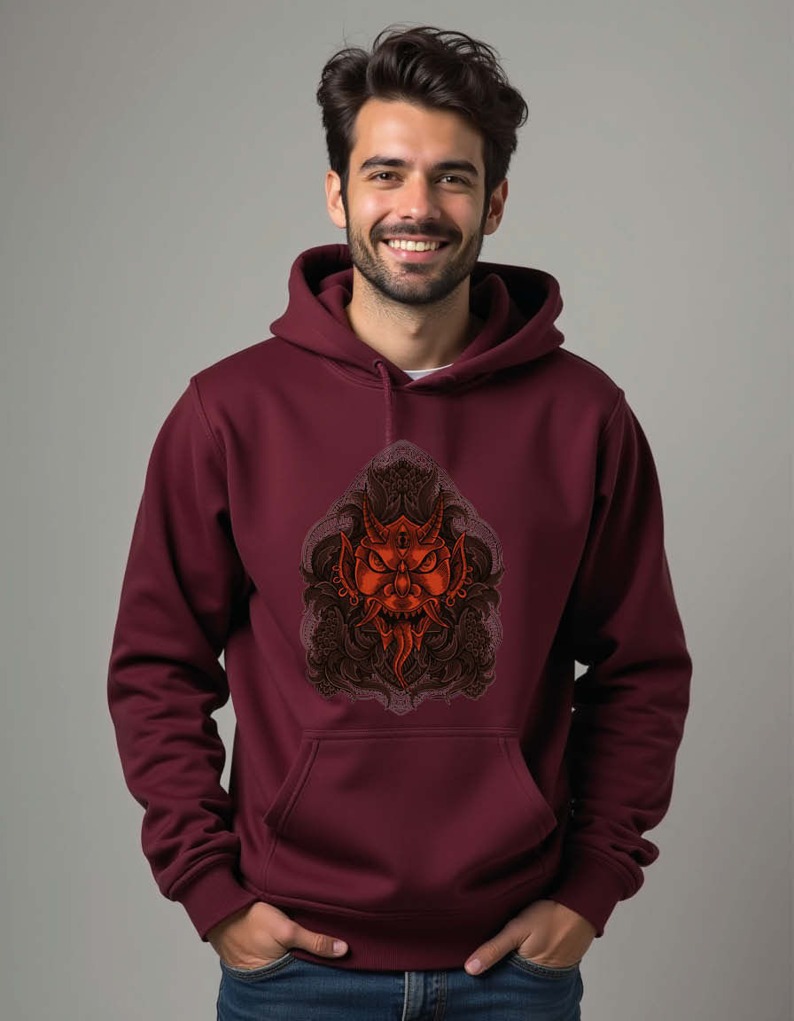 Thumbnail: asian demon mask Unisex Graphic Printed Hoodies for mens & womens