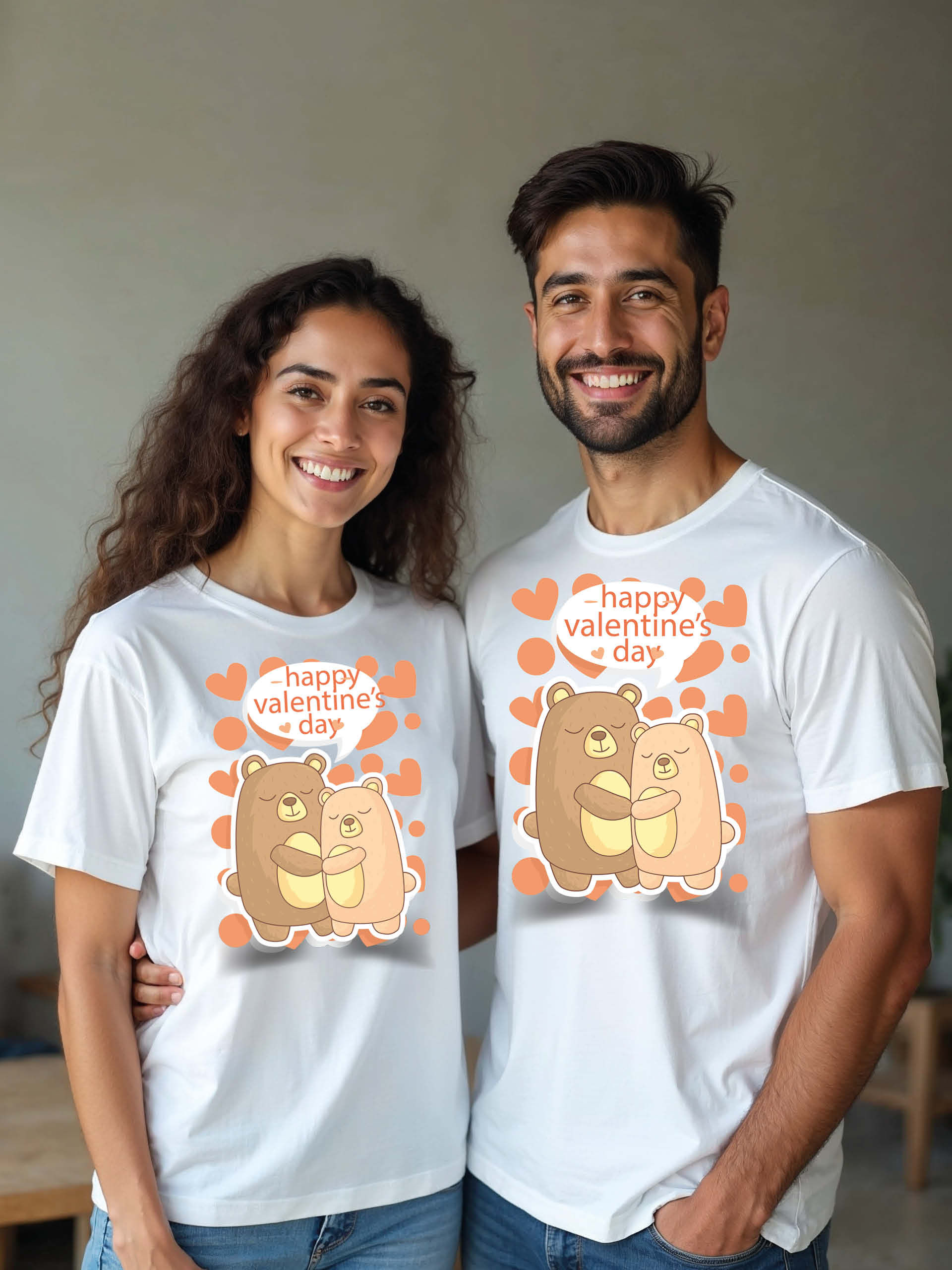 Stylish Cartoon Couple Matching Tee Lovers Edition – Best Price