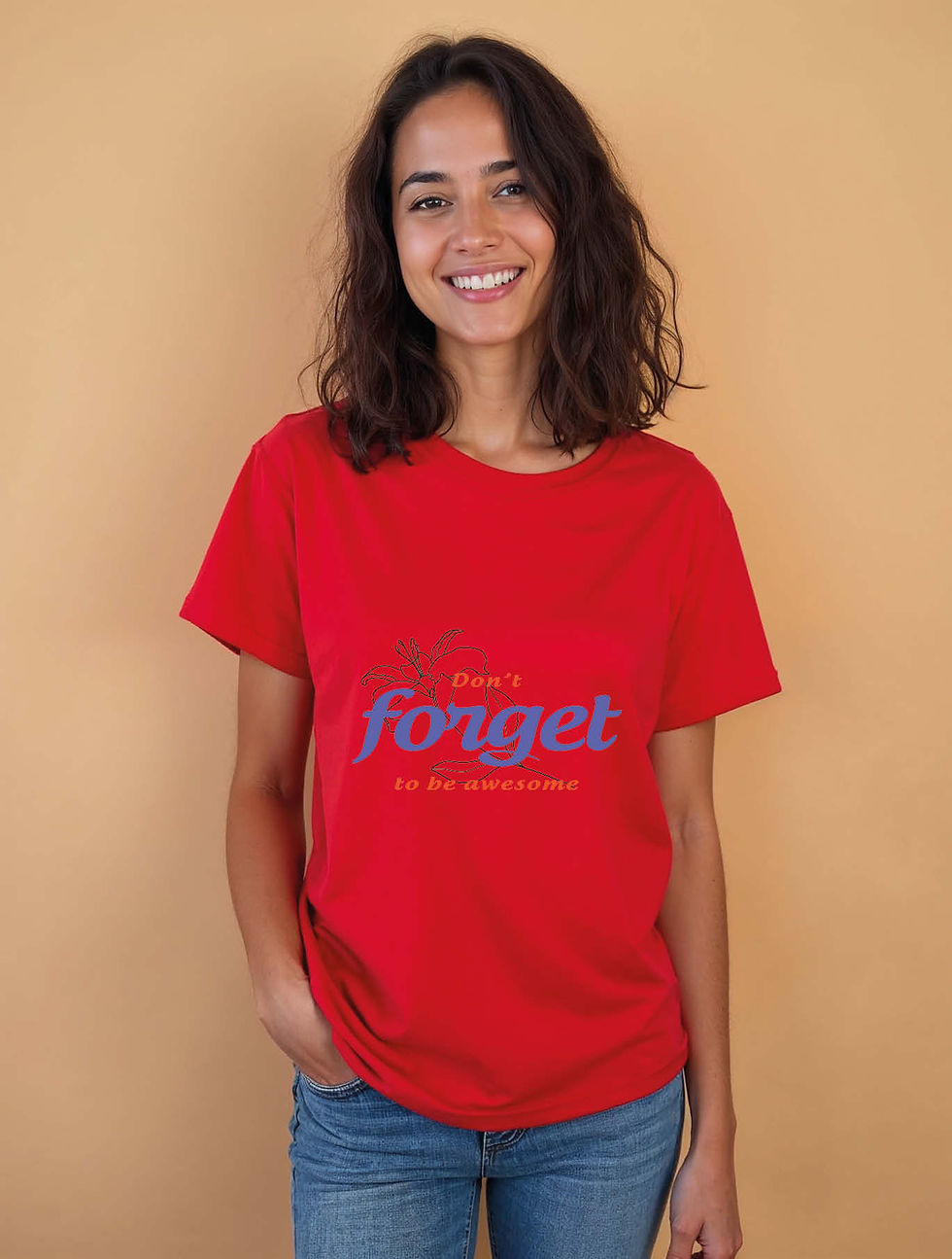 Thumbnail: don't forget to be awesome Classic Women’s Printed Streetwear T-Shirt – Sale