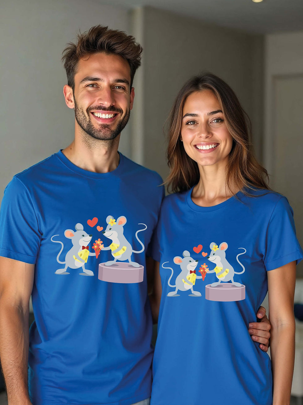 Thumbnail: Trendy Animal Couple T-Shirt Lovers Edition – Discount Offer