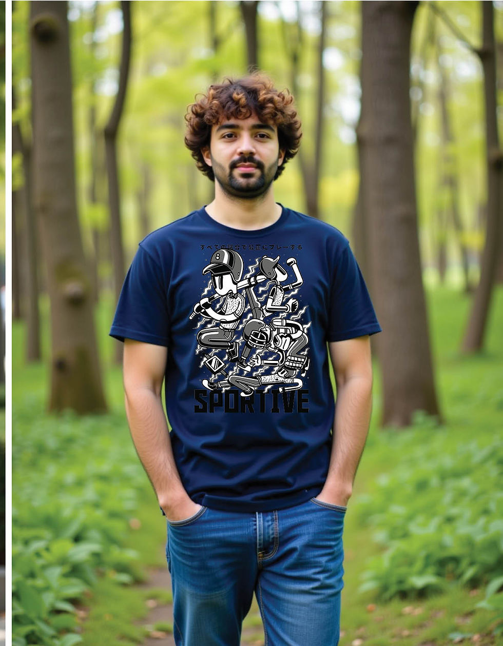 Thumbnail: sprotive black white mens printed graphic tees