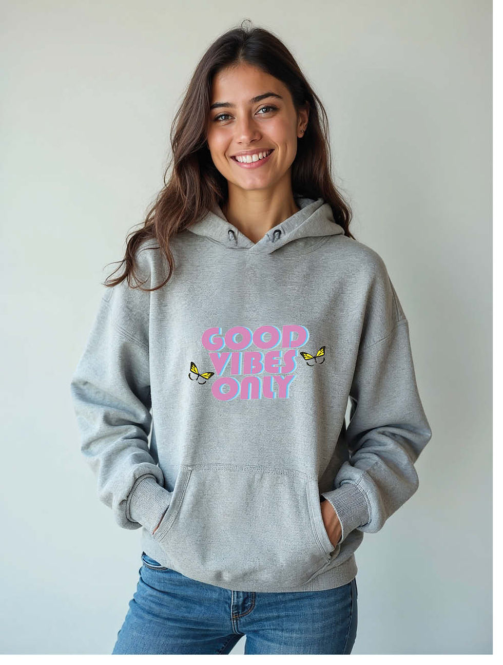 Thumbnail: good vibes only Classic Women’s Printed Graphic Hoodies – Best Price