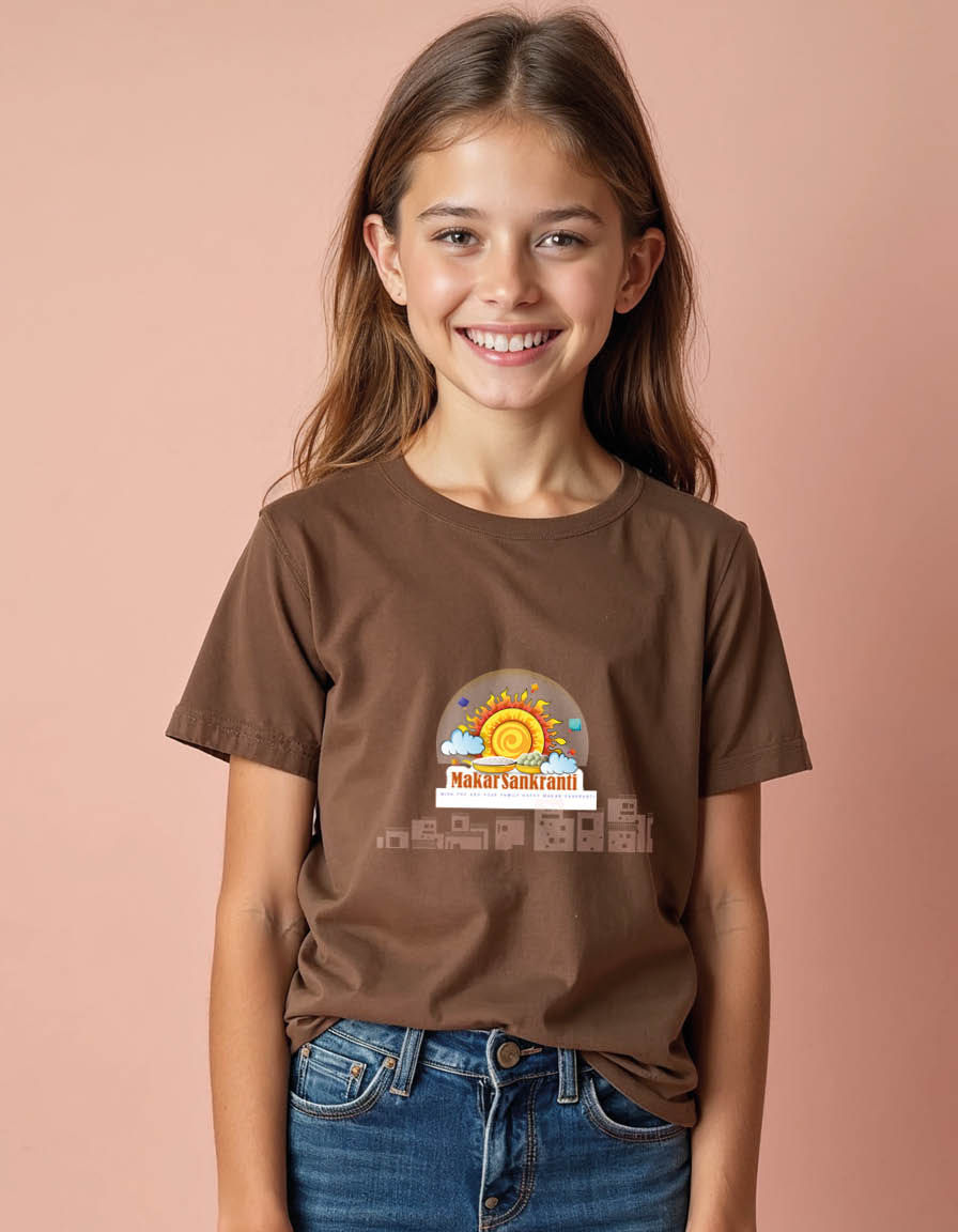 Thumbnail: Makara sankaranthi Unisex printed graphic t shirt