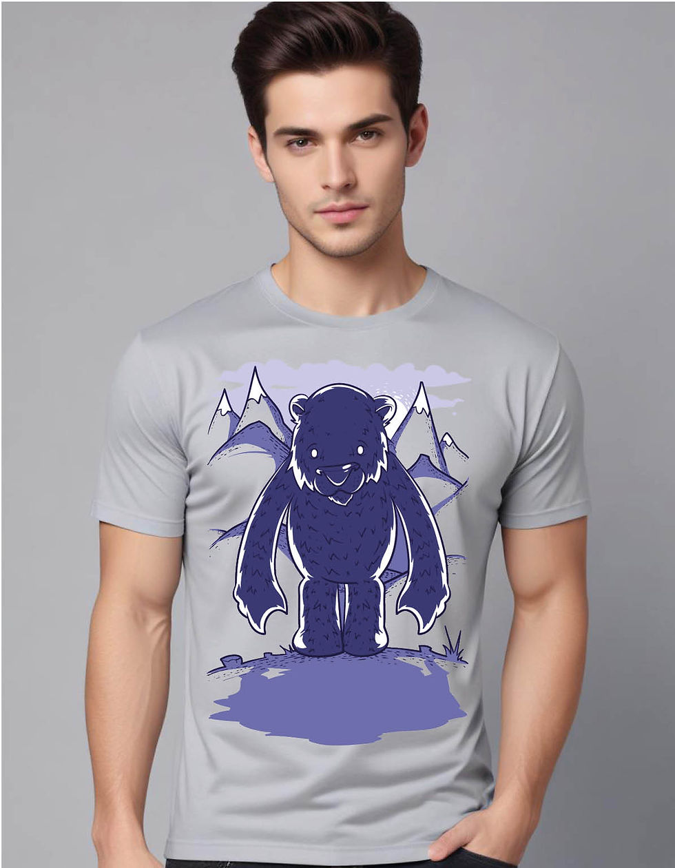 Thumbnail: giant monster bear mountain mens printed graphic t shirt