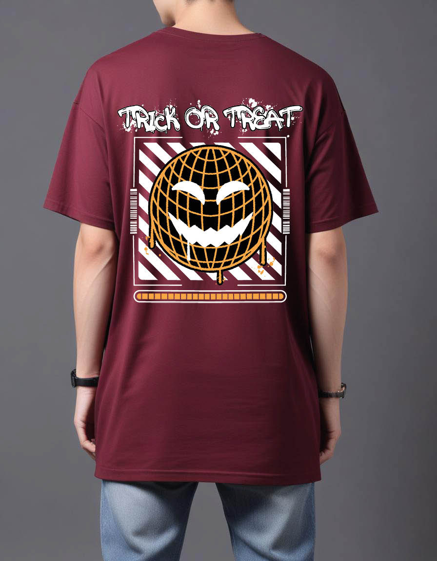 Thumbnail: spray paint angry cyclops fire Oversized Printed t shirt