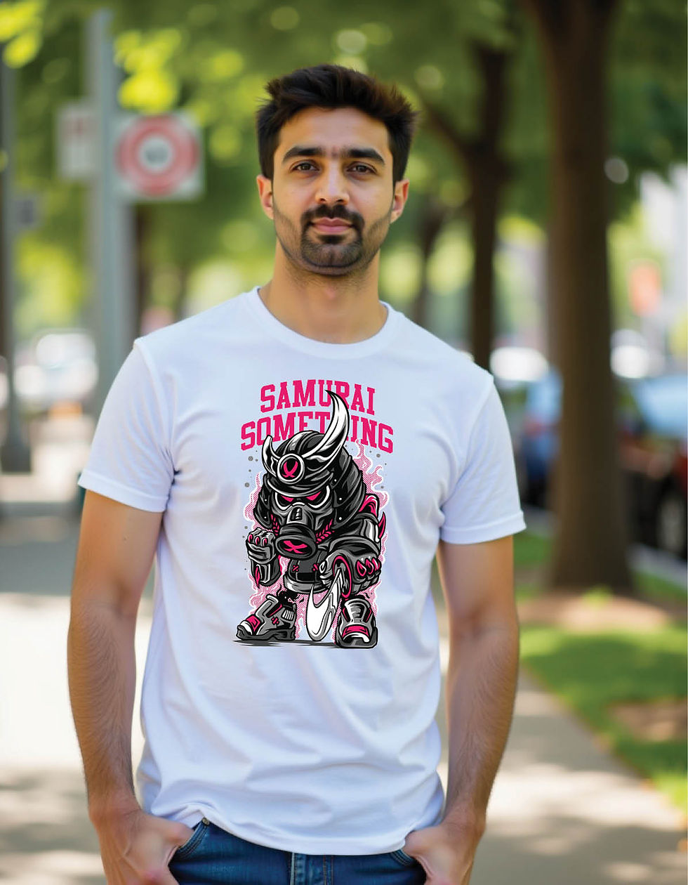 Thumbnail: samurai something mens printed graphic t shirts