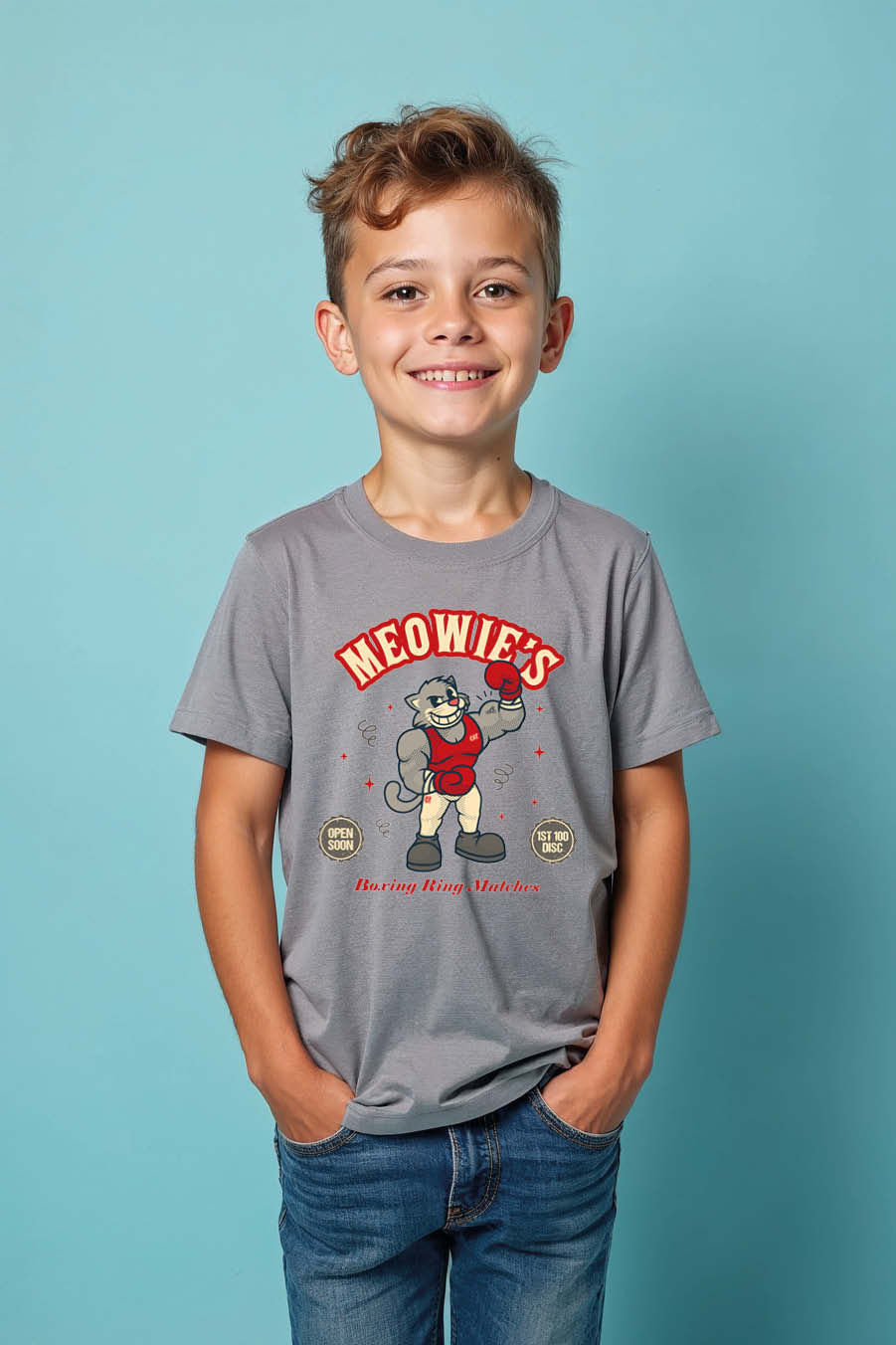 Thumbnail: Memowies Cool Cool Cartoon Kids T-Shirt – Typography Print Design for Boys
