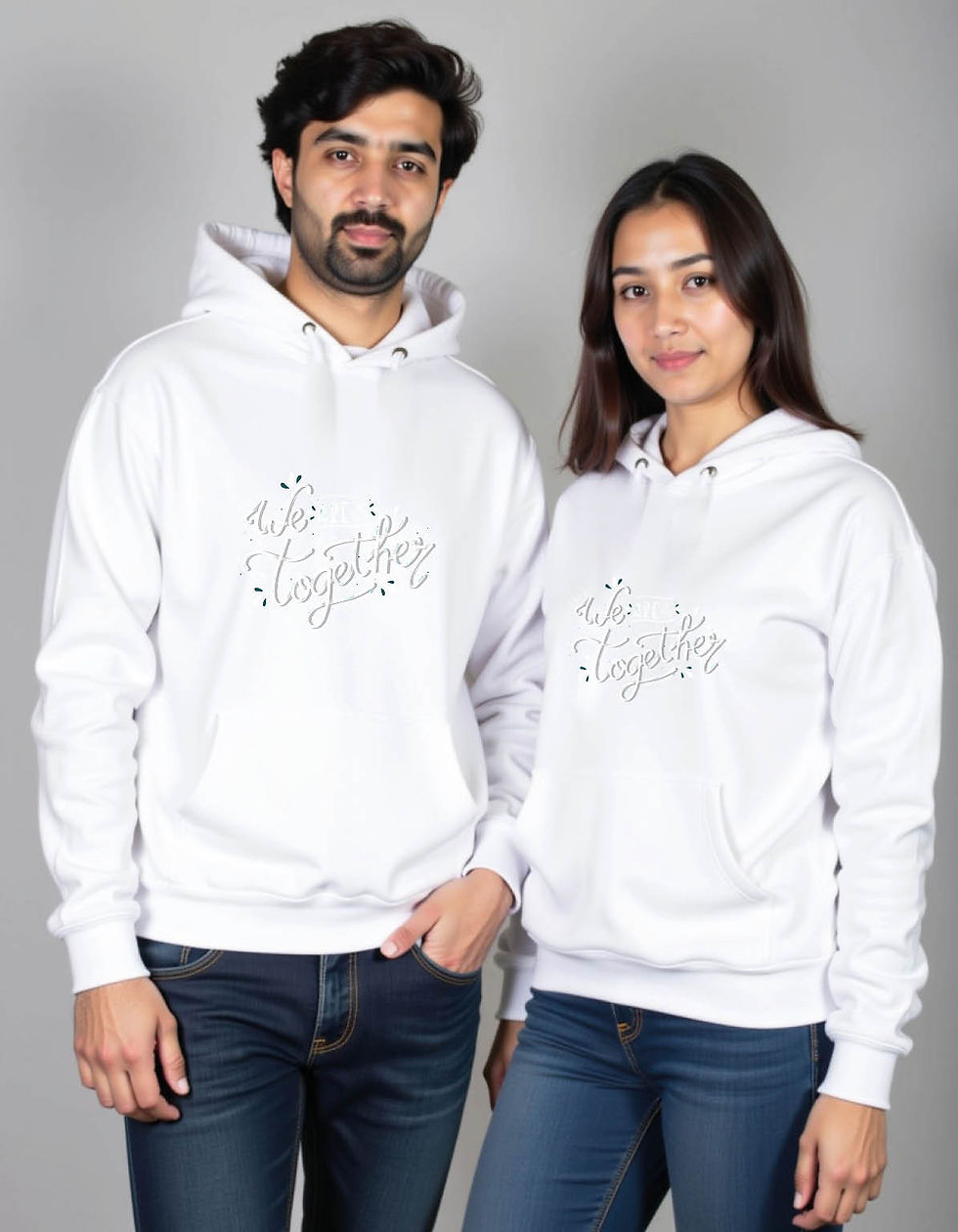 Thumbnail: we are all in this together Urban Printed Couple Hoodies Online