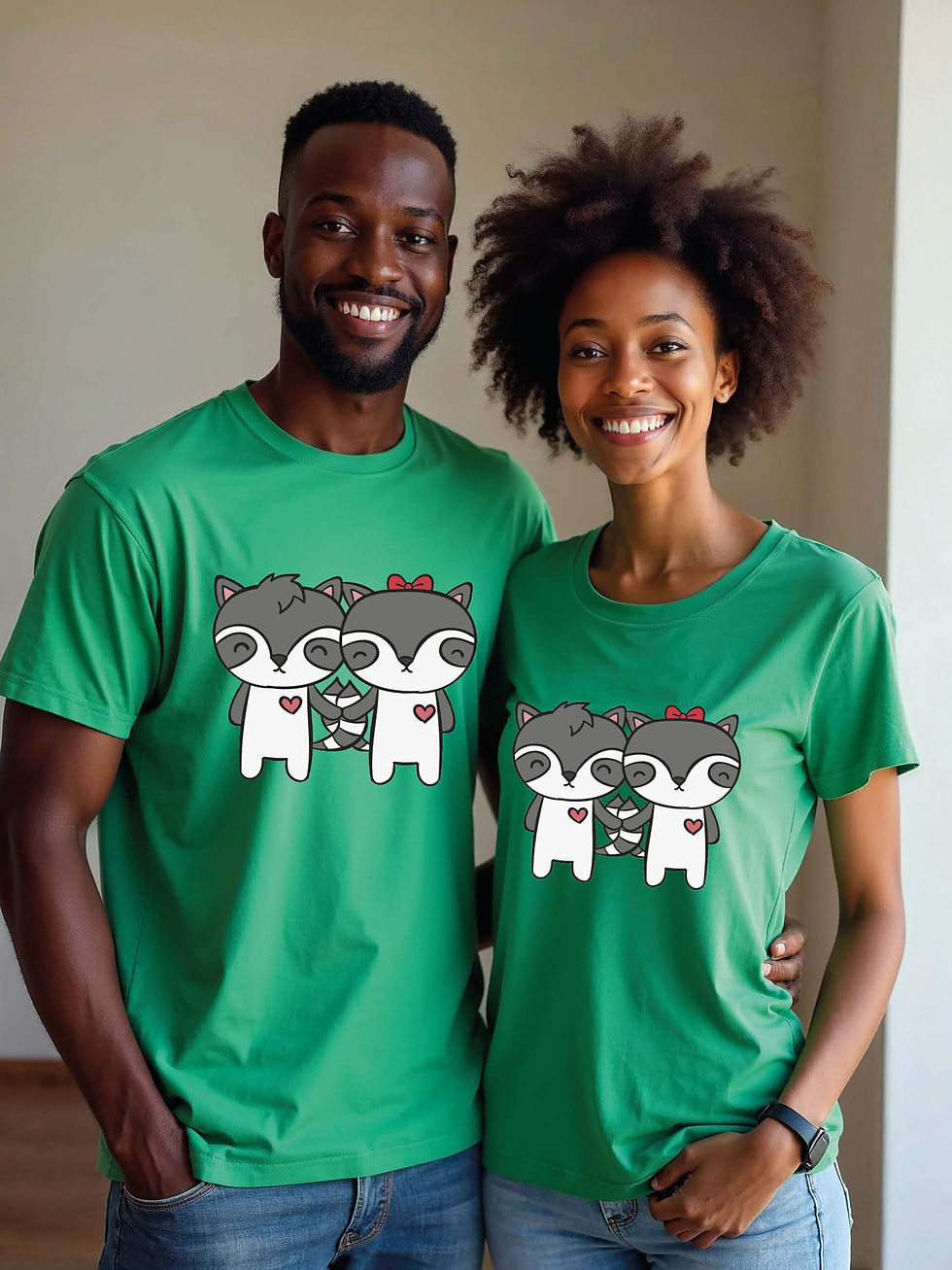 Romantic Animal Couple Matching Tee Lovers Edition – Shop Now