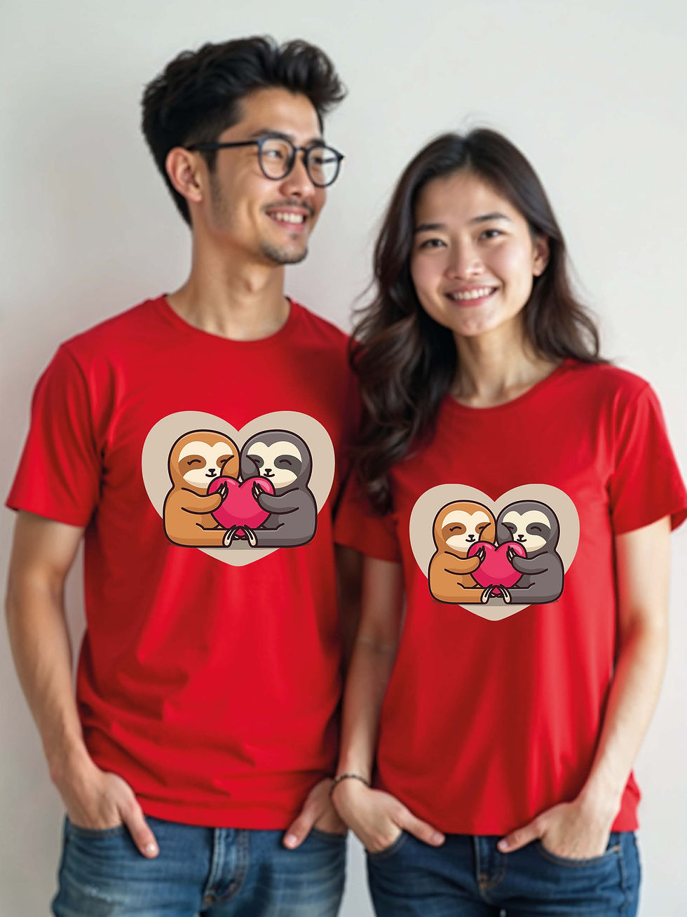 Thumbnail: Trendy Cartoon Couple Matching Tee Lovers Edition – Sale