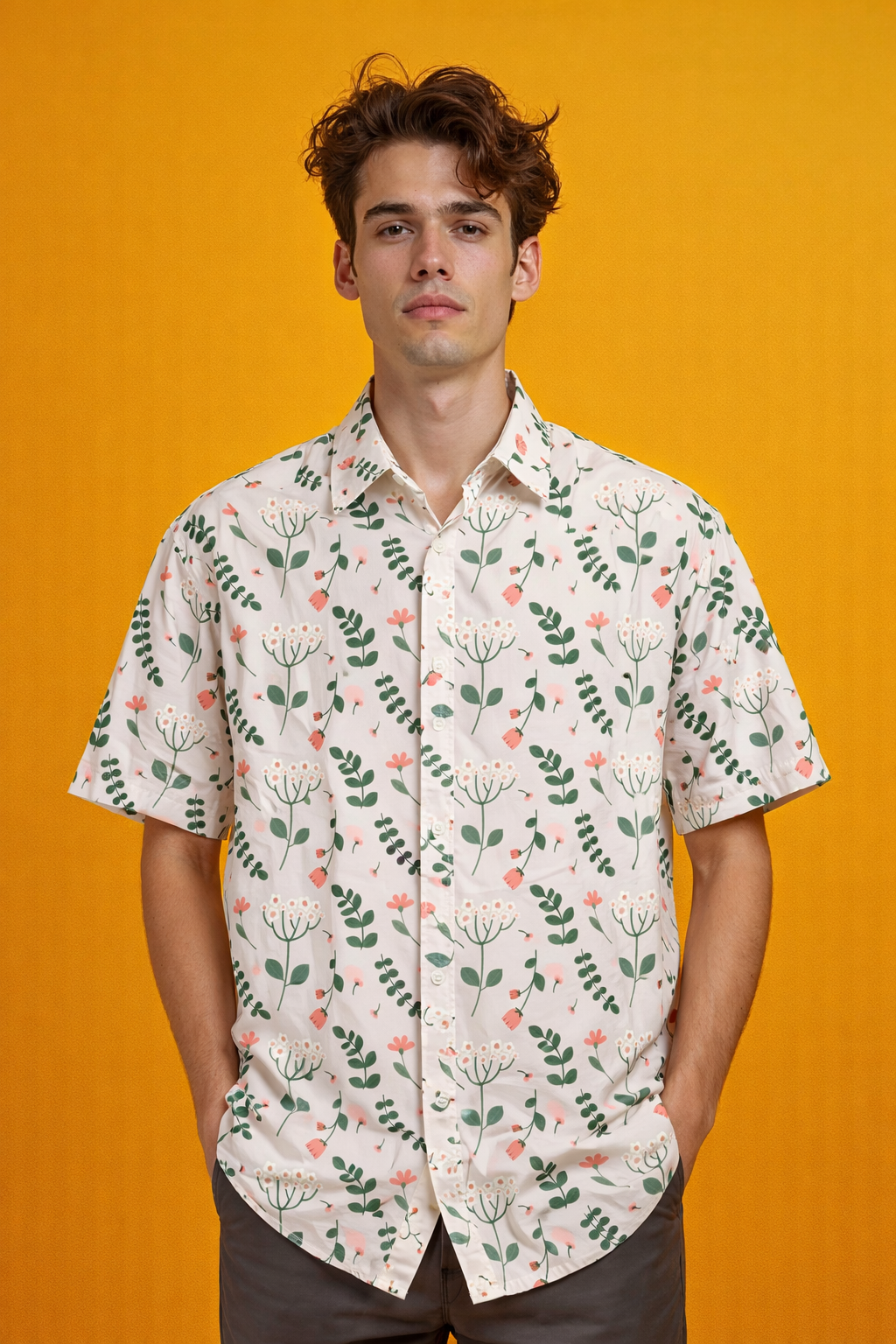 Floral Urban Cool Patterned All Over Print Oversized Shirt