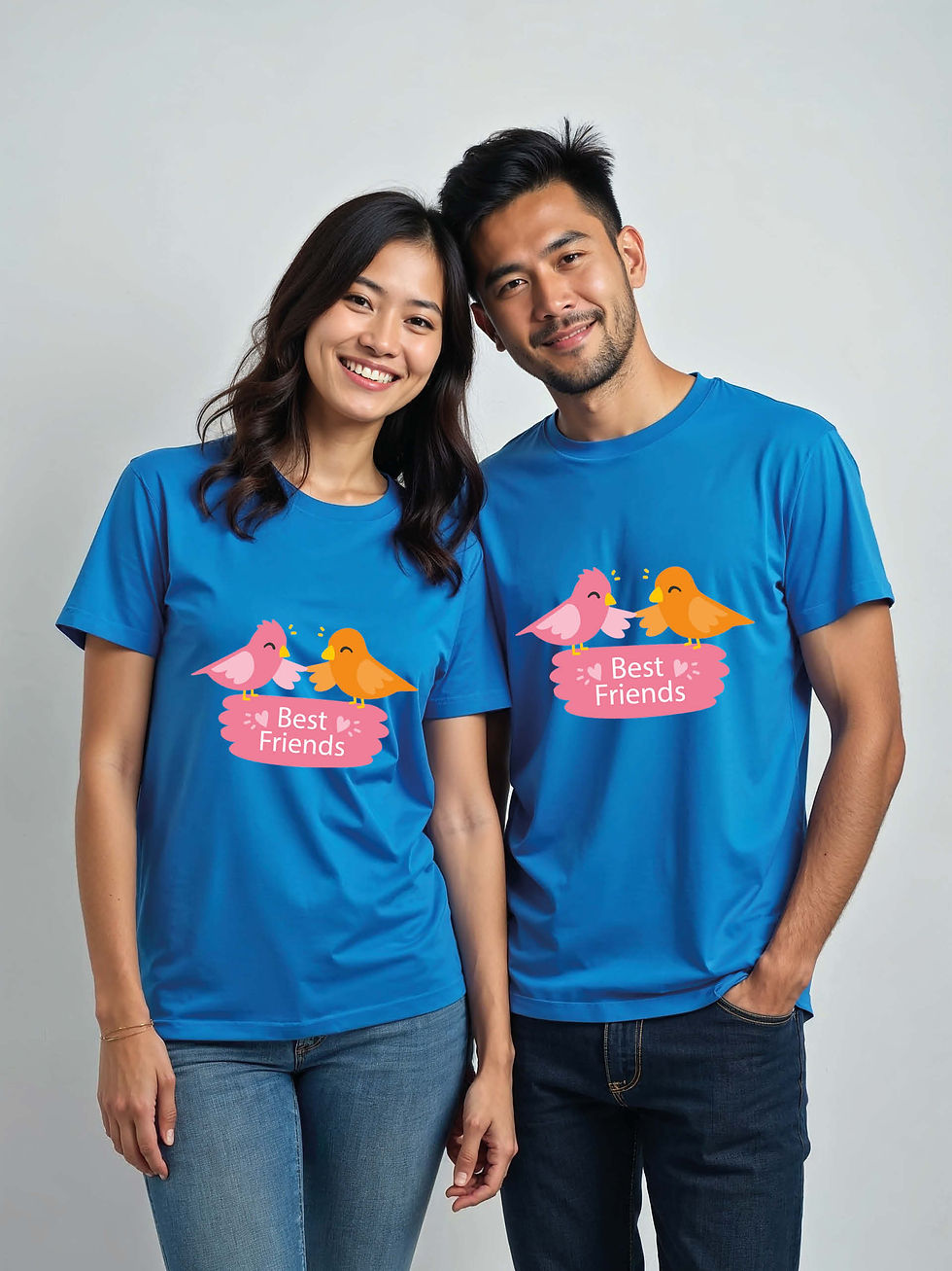 Valentine’s Cartoon Couple Matching Tee Lovers Edition – Sale
