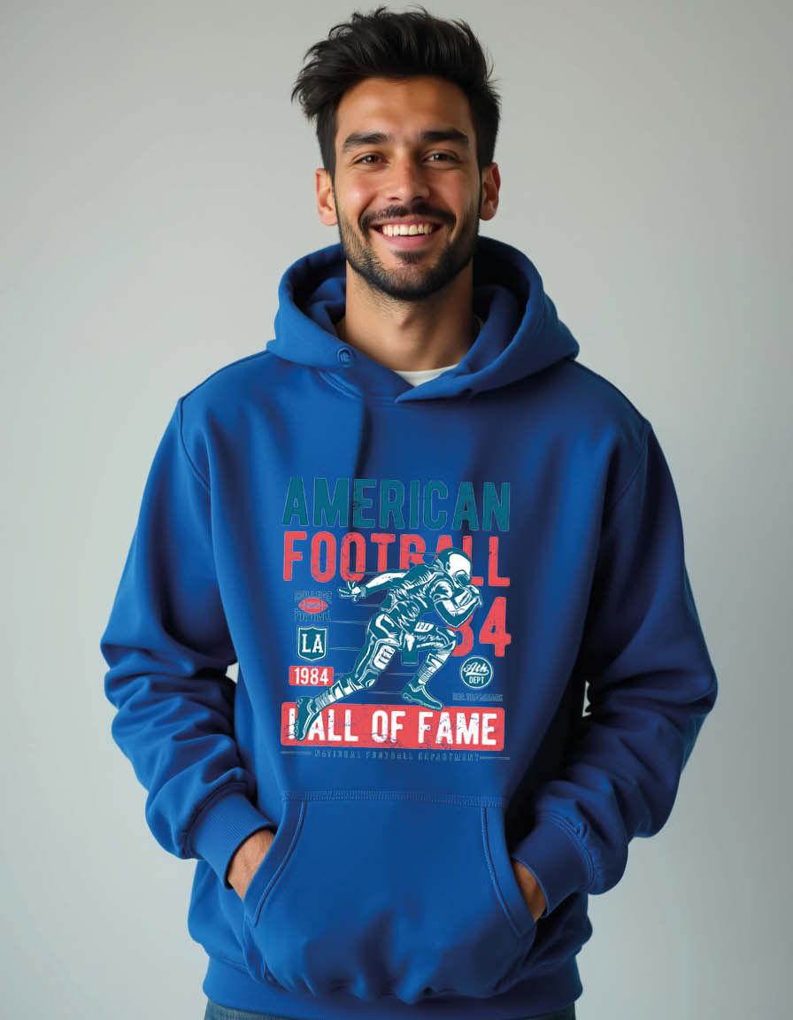 Thumbnail: american football wall of fame Urban Unisex Printed Graphic Hoodies