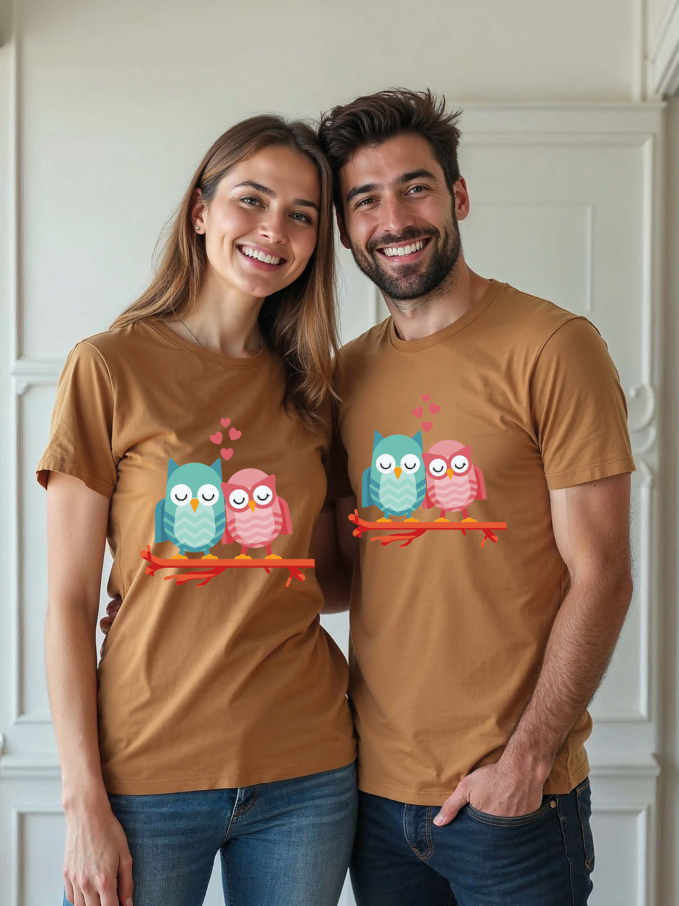 Thumbnail: Romantic Animal Couple Matching Tee Lovers Edition – Best Price