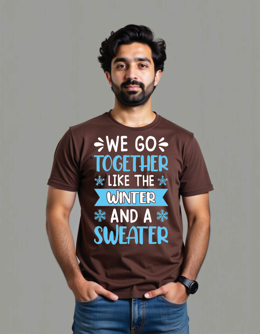 Thumbnail: we go together like winter sweater winter quotes mens printed graphic t shirt